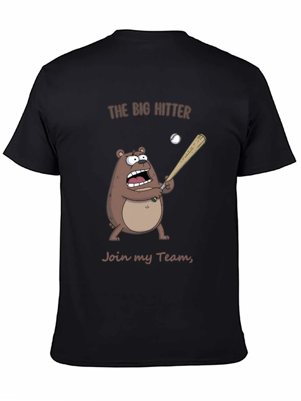 The Big Hitter Bear T-Shirt - Funny Baseball Tee