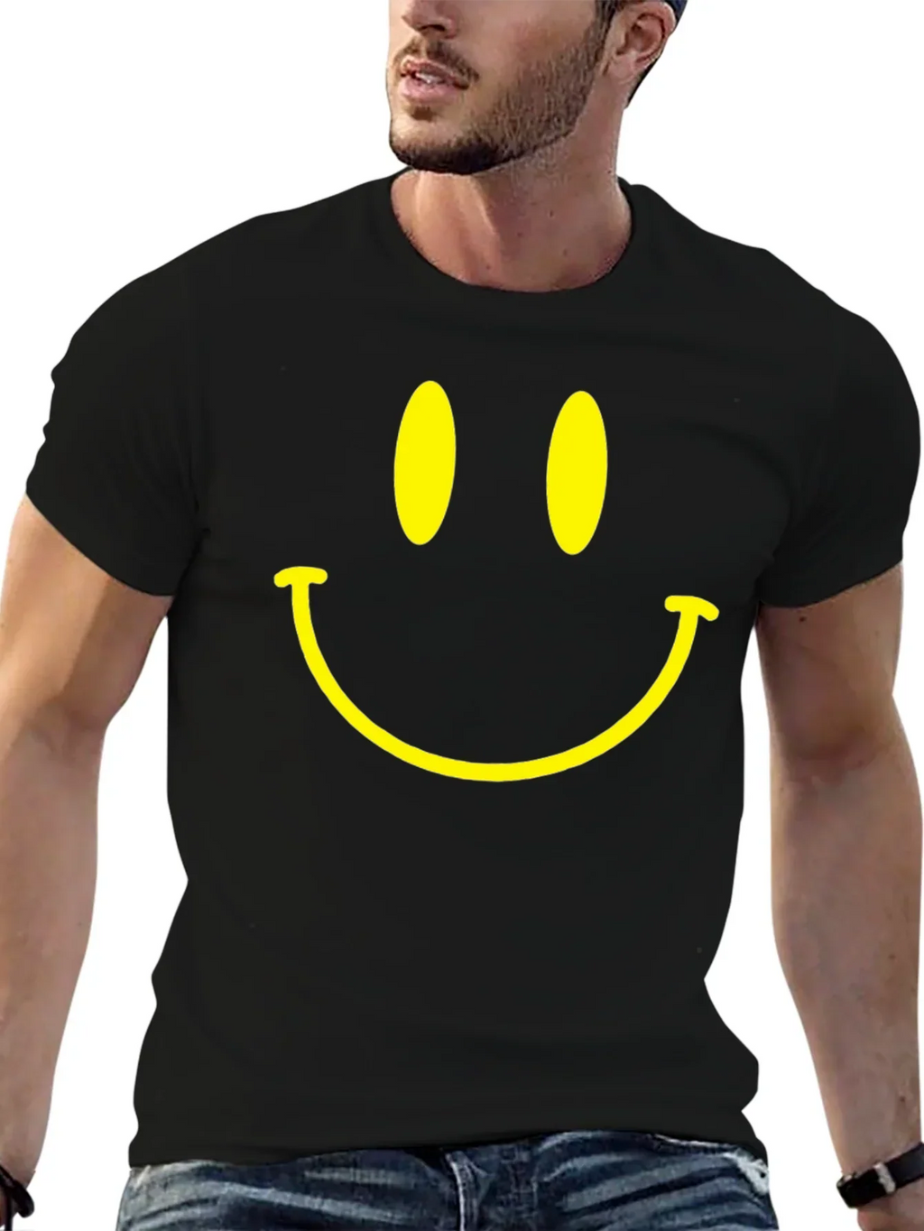 Smiley Face Graphic T-Shirt - Classic Happy Design