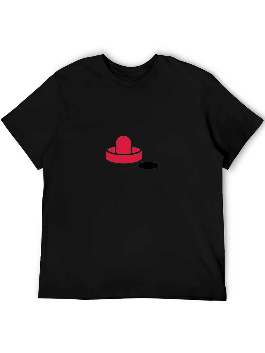 Cool Hockey Puck Graphic Tee - Black