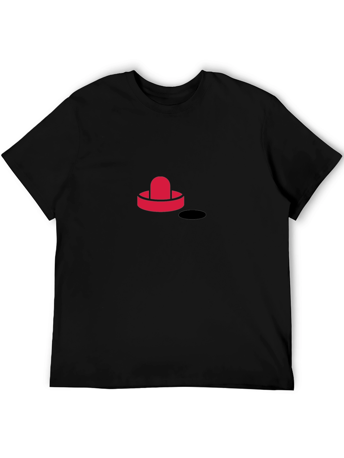 Cool Hockey Puck Graphic Tee - Black