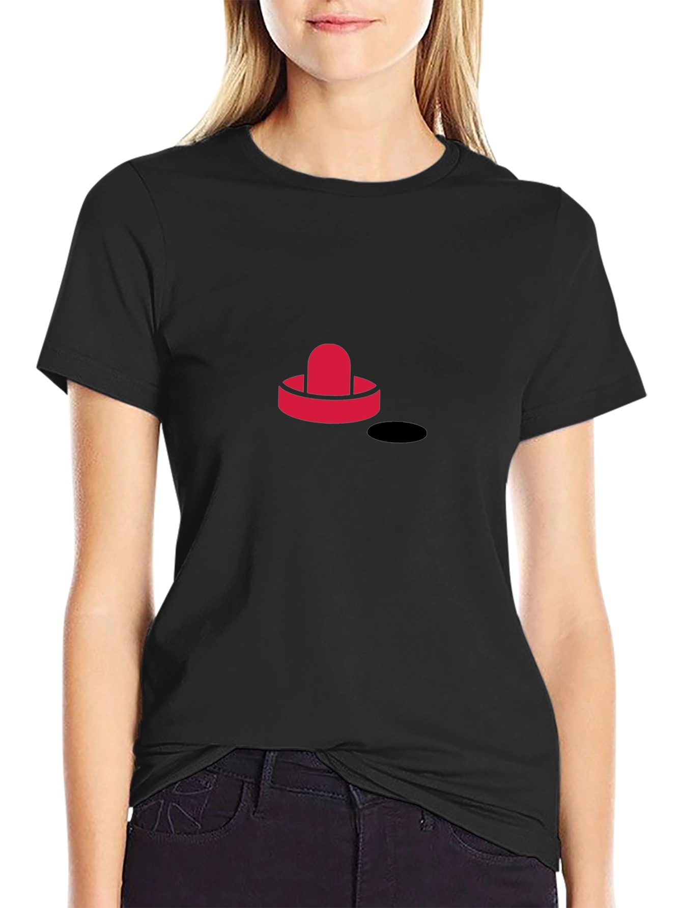 Cool Hockey Puck Graphic Tee - Black