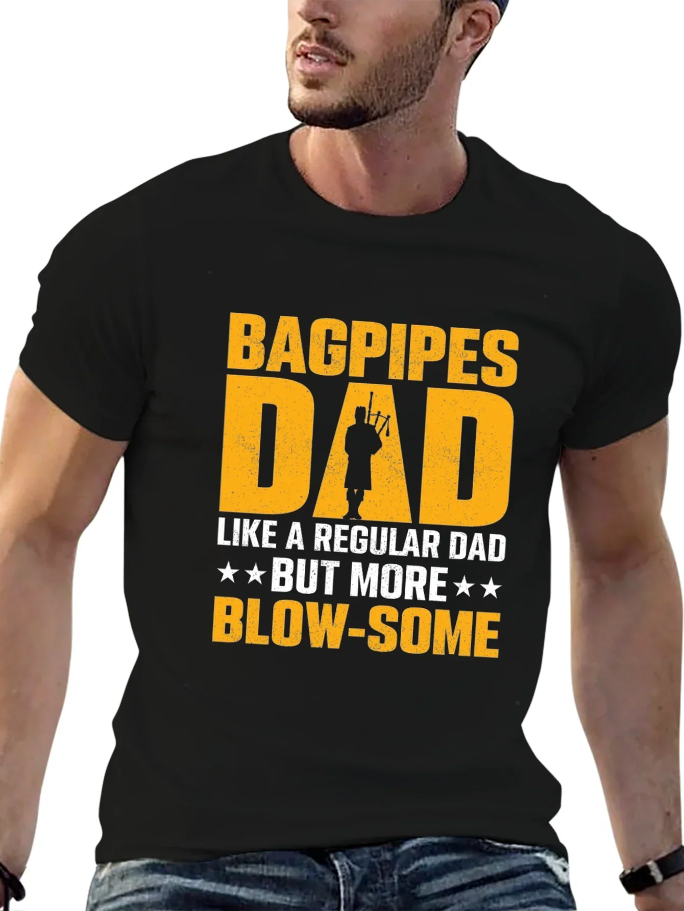 Bagpipes Dad T-Shirt - Funny Fathers Day Gift for Musicians