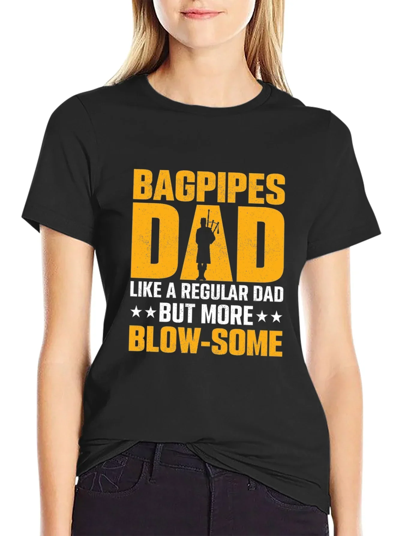 Bagpipes Dad T-Shirt - Funny Fathers Day Gift for Musicians