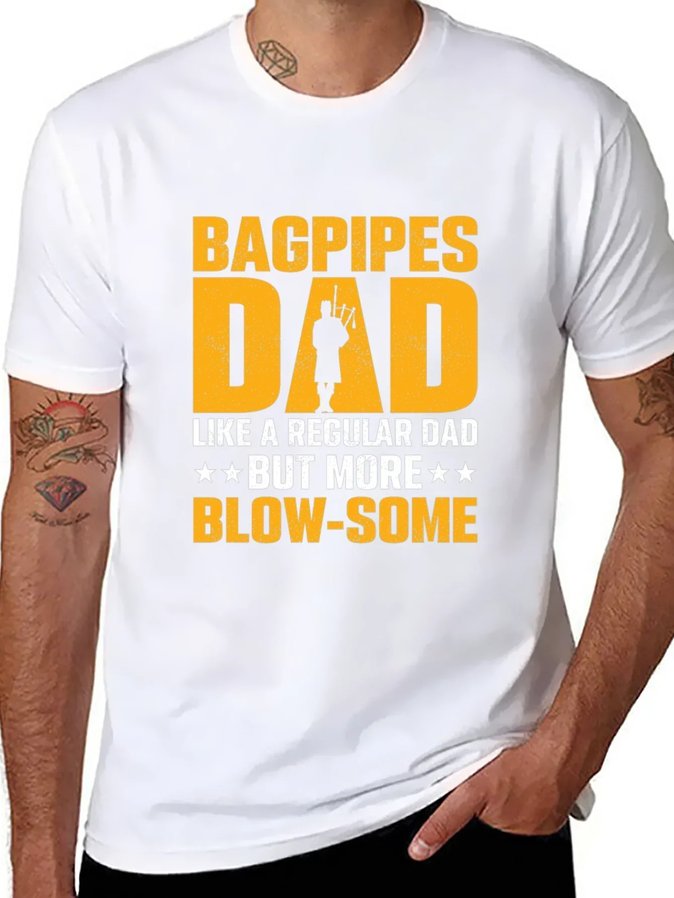 Bagpipes Dad T-Shirt - Funny Fathers Day Gift for Musicians