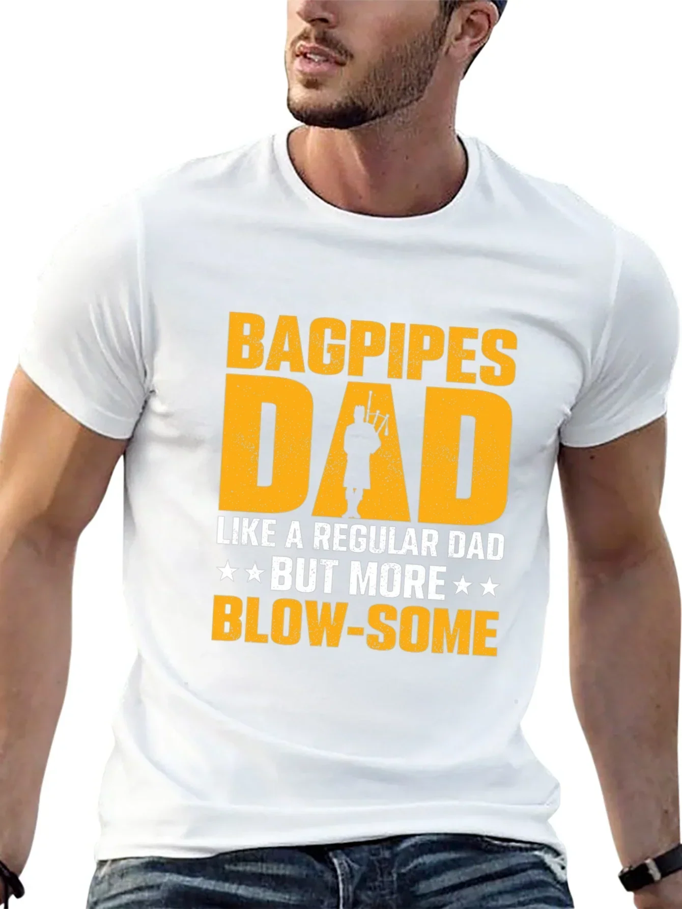 Bagpipes Dad T-Shirt - Funny Fathers Day Gift for Musicians