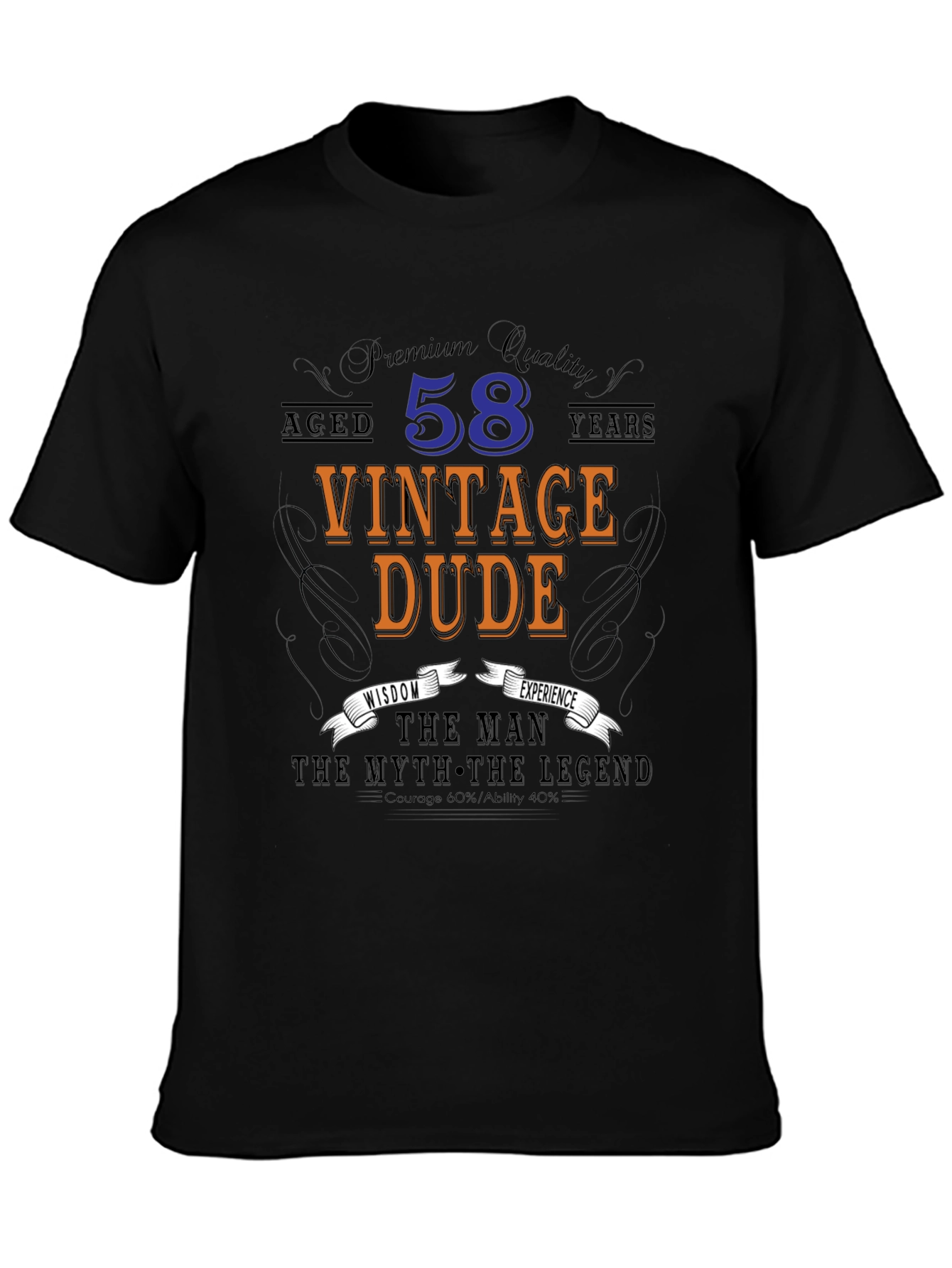 Vintage Dude 58th Birthday T-Shirt