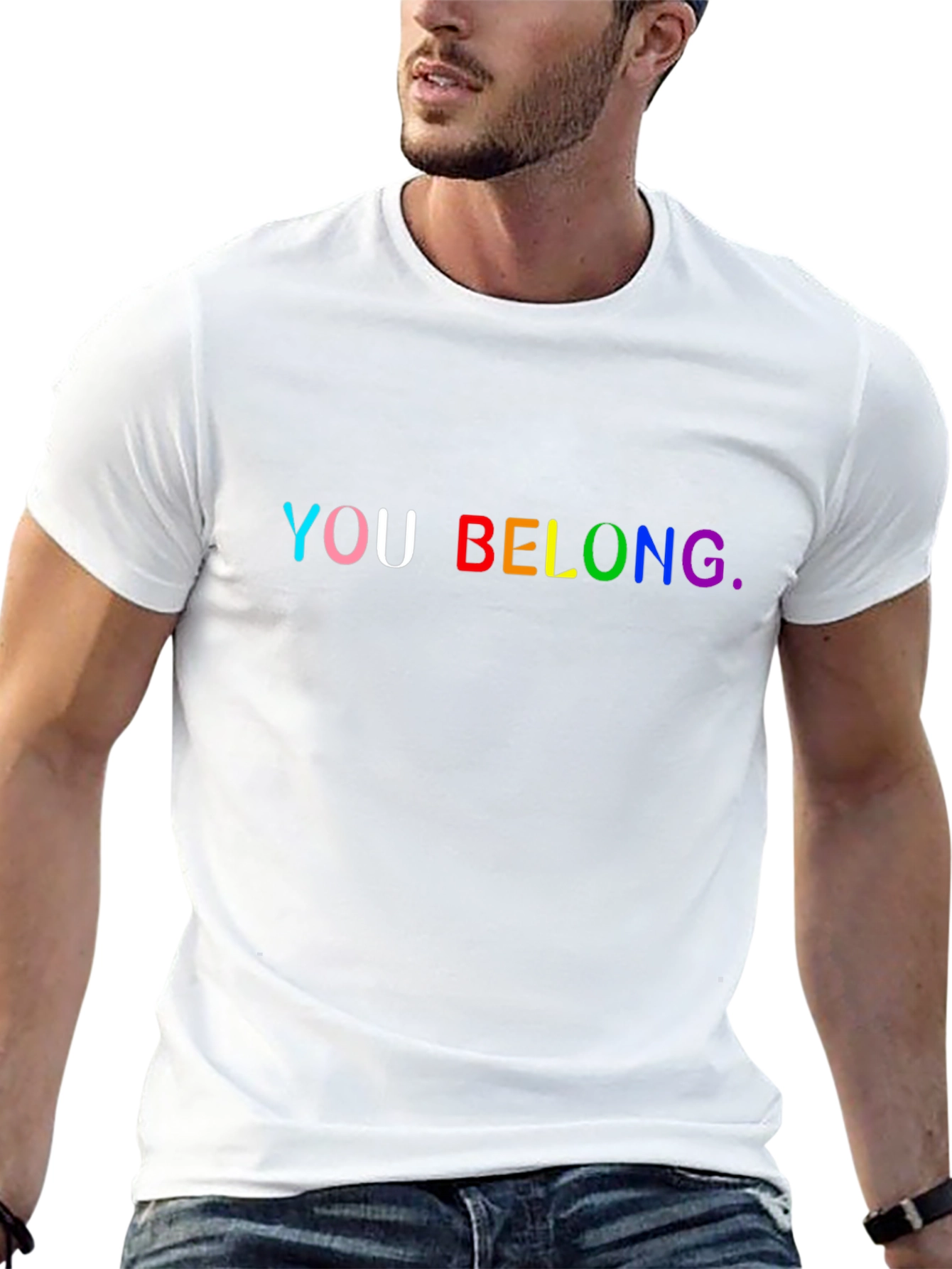 You Belong Rainbow Pride Black T-Shirt