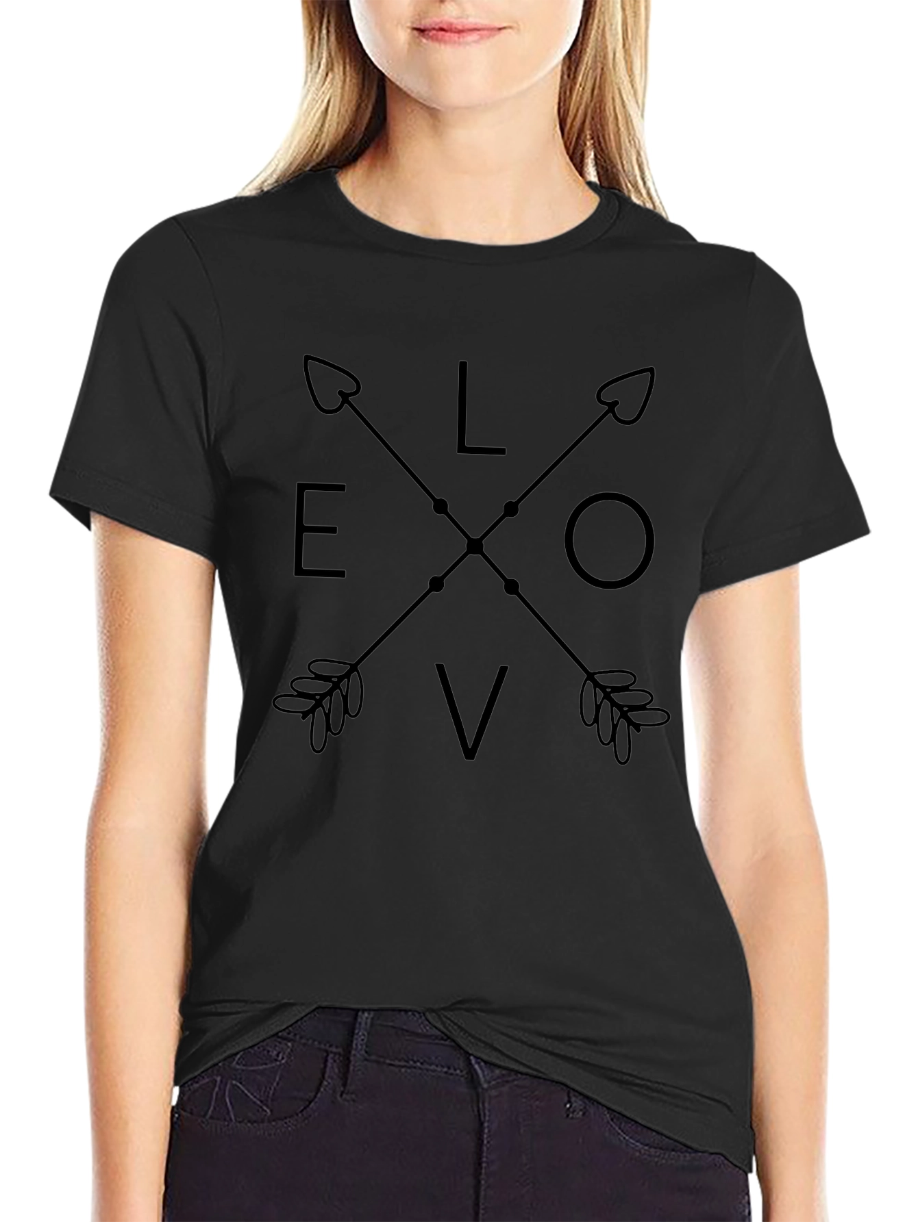 Love Arrow Graphic Tee - Trendy Casual Top