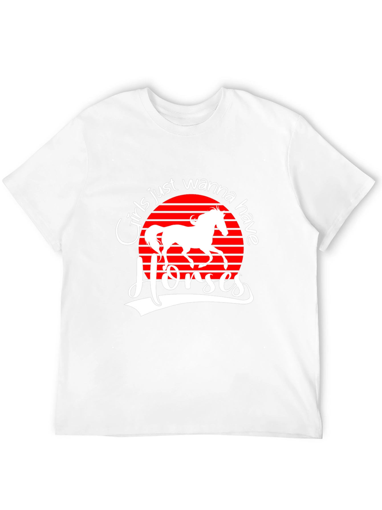 Girls Just Wanna Have Horses Black T-Shirt