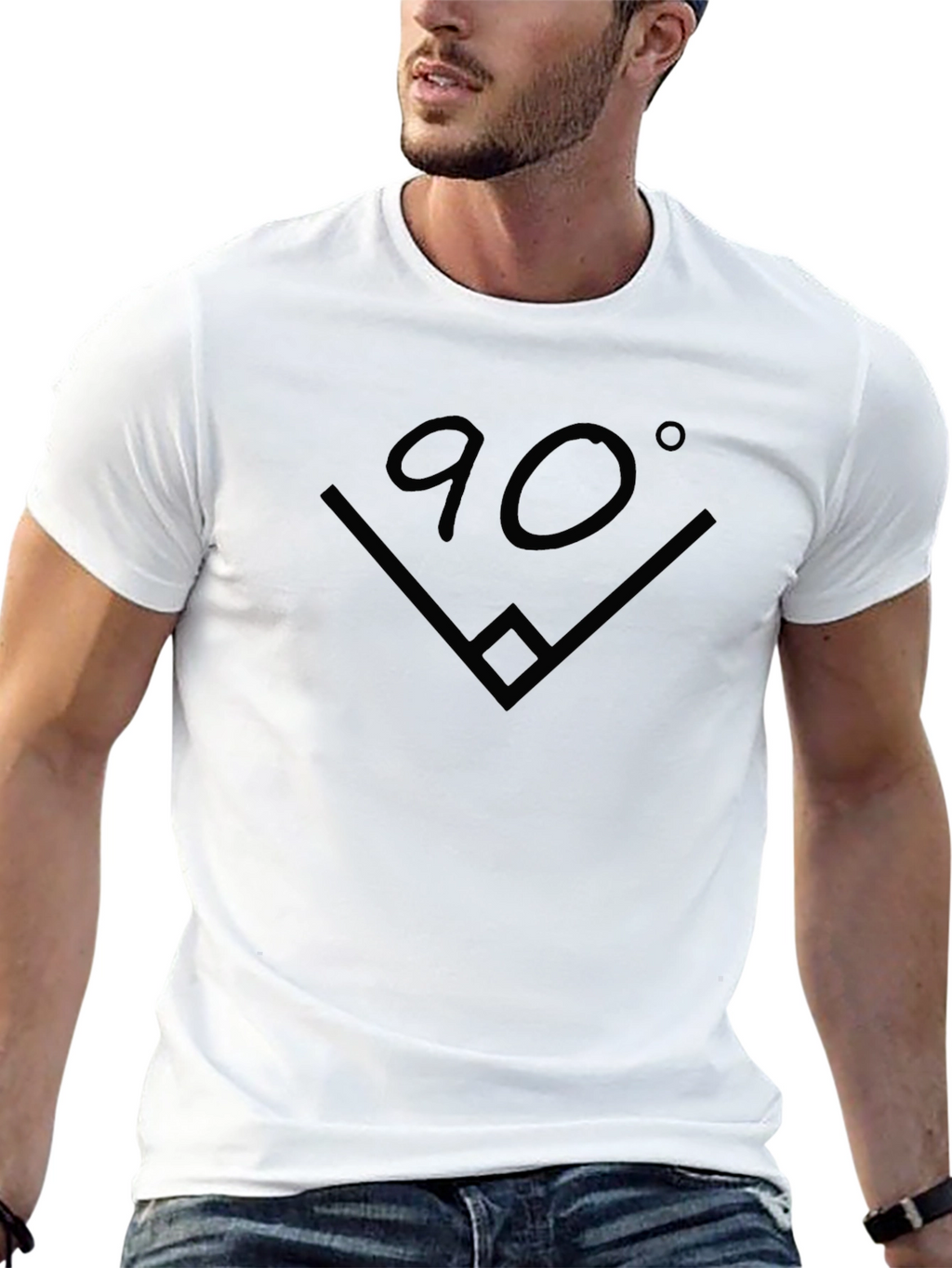 90 Degree Angle Graphic T-Shirt