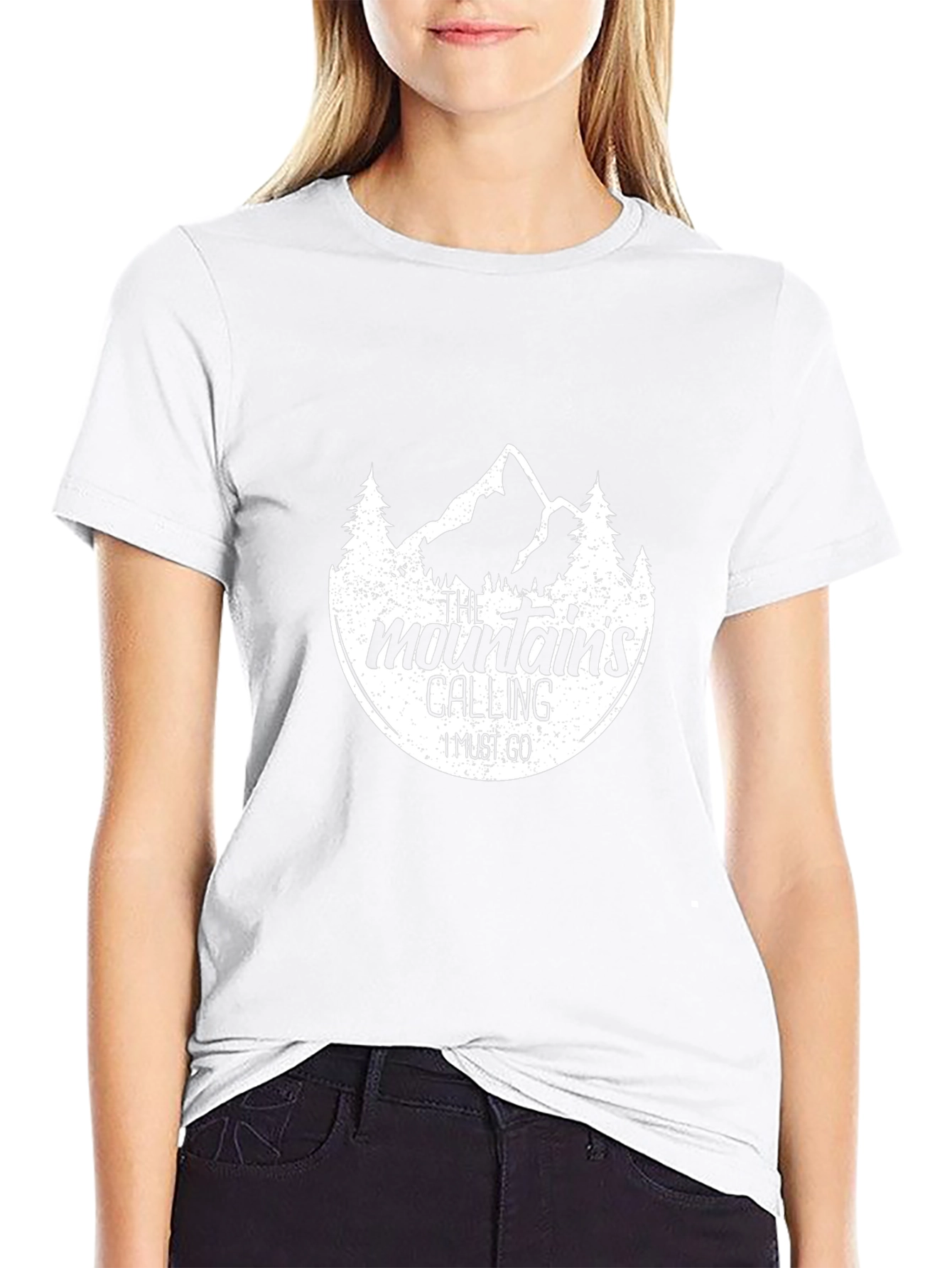Mountain Calling Black Graphic Tee