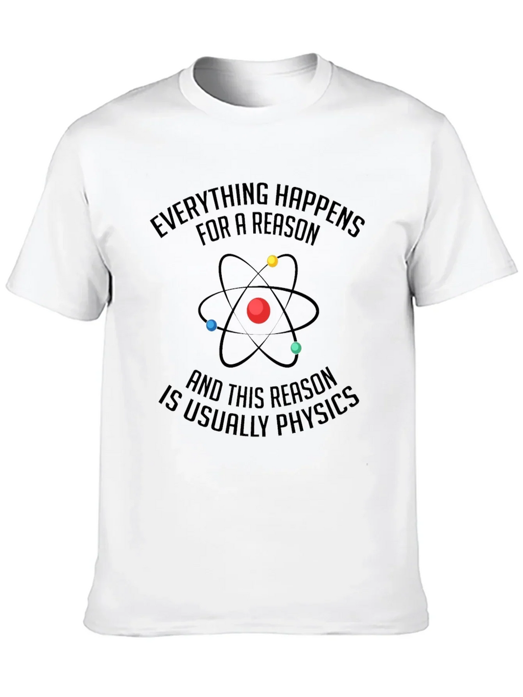 Physics Reason Graphic Tee - Mens Black Cotton T-Shirt