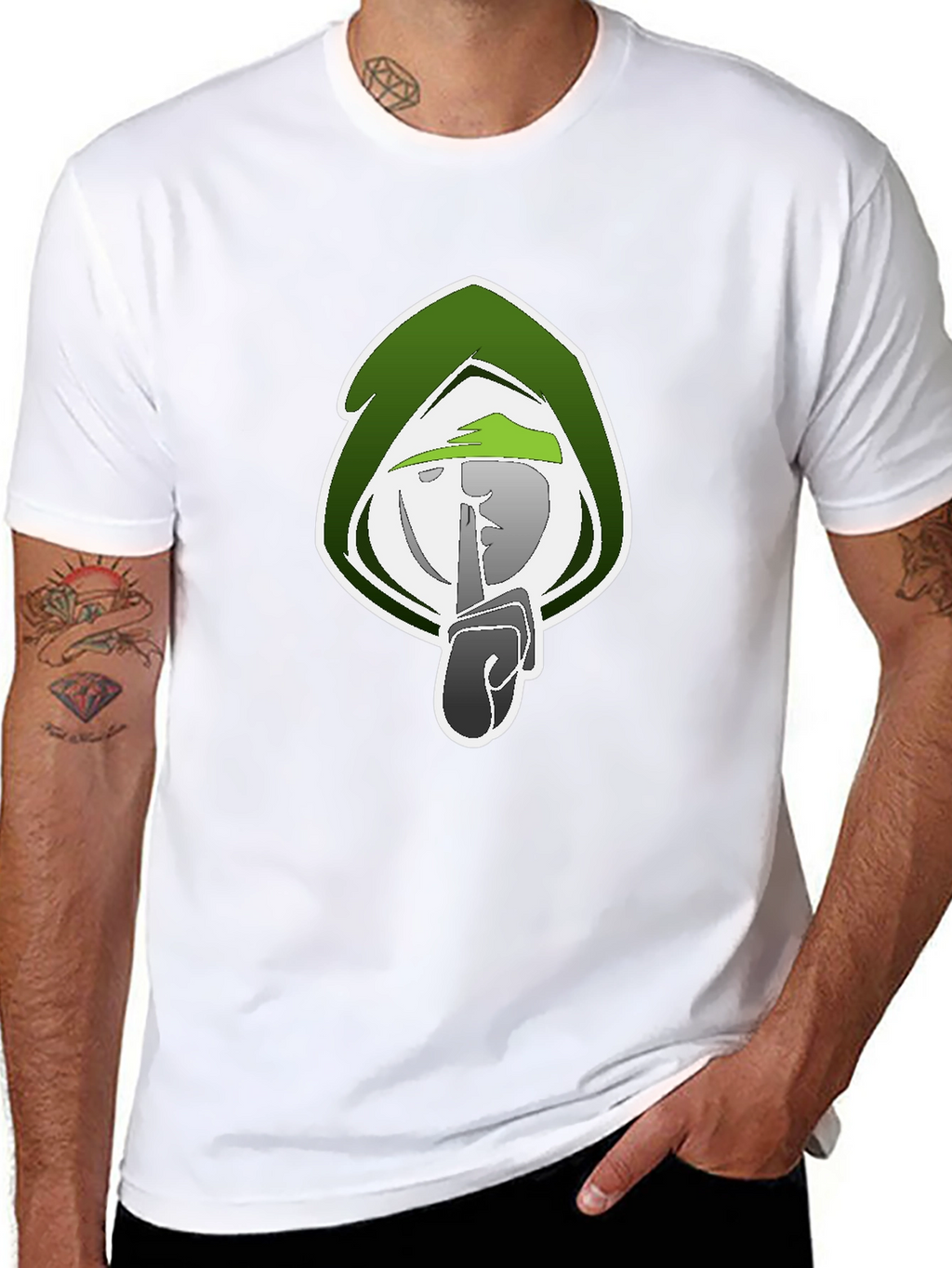Mystic Shhh Graphic Tee - Black Cotton Blend Shirt