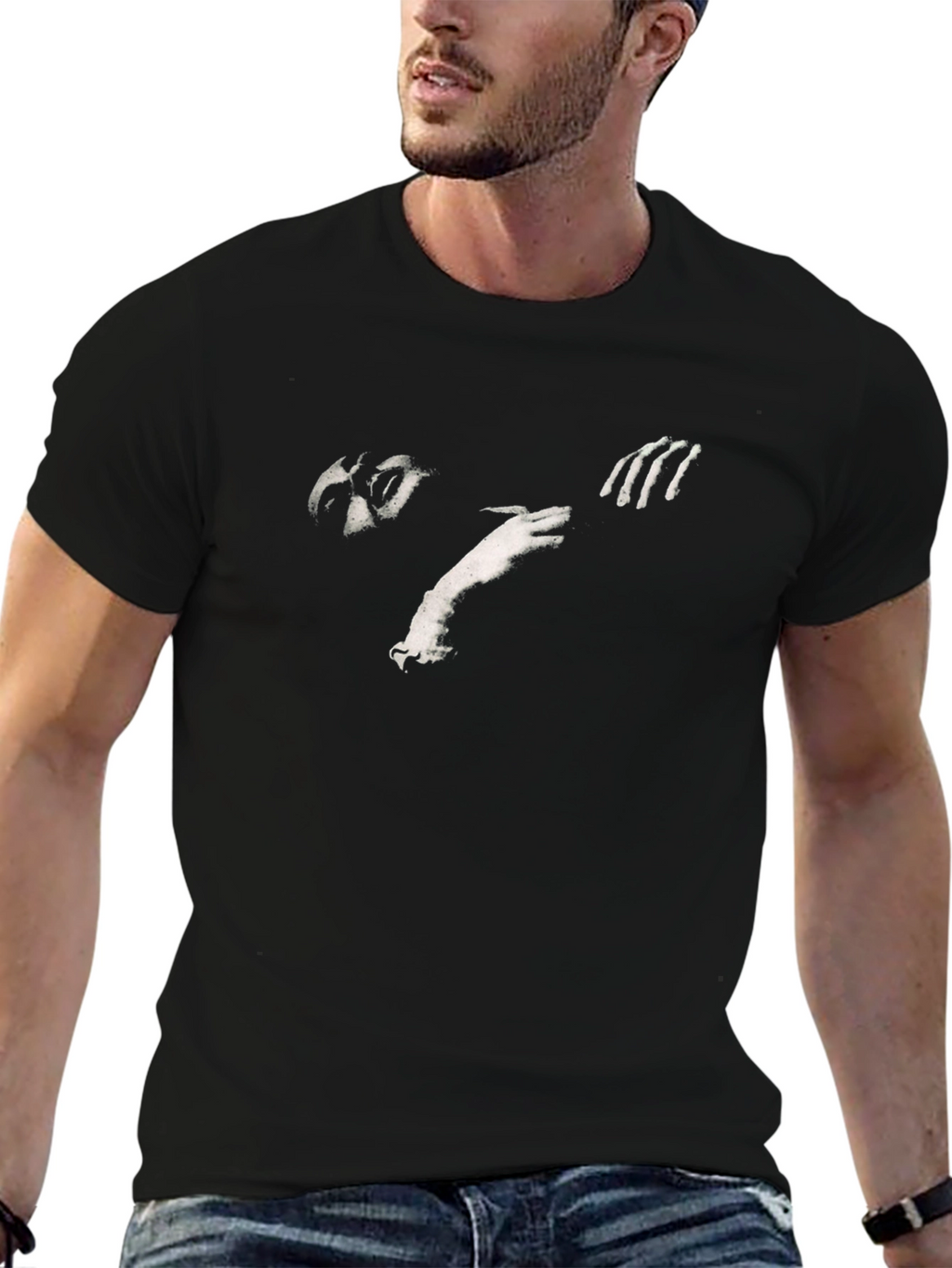 Abstract Graphic Black T-Shirt