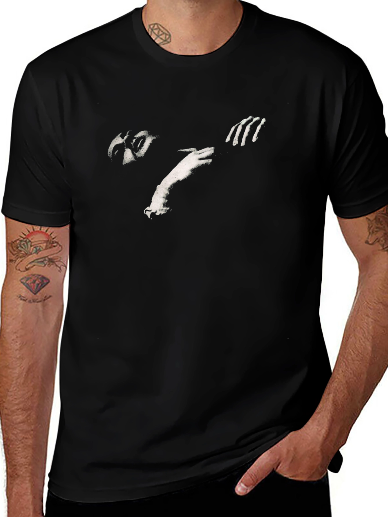 Abstract Graphic Black T-Shirt