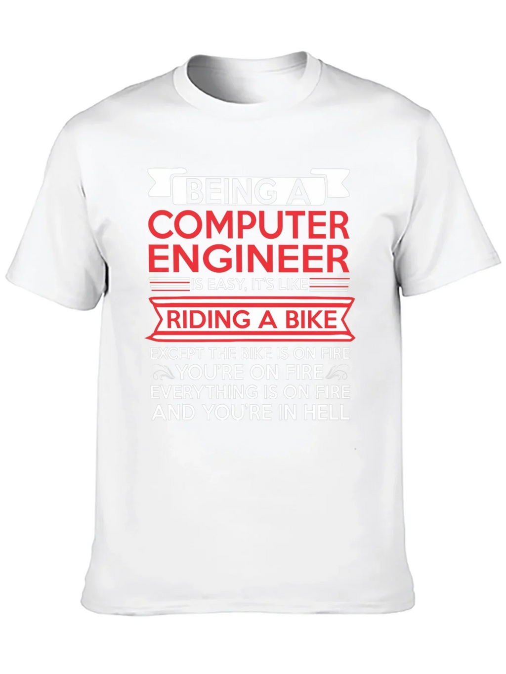Computer Engineer Bike Fire T-Shirt