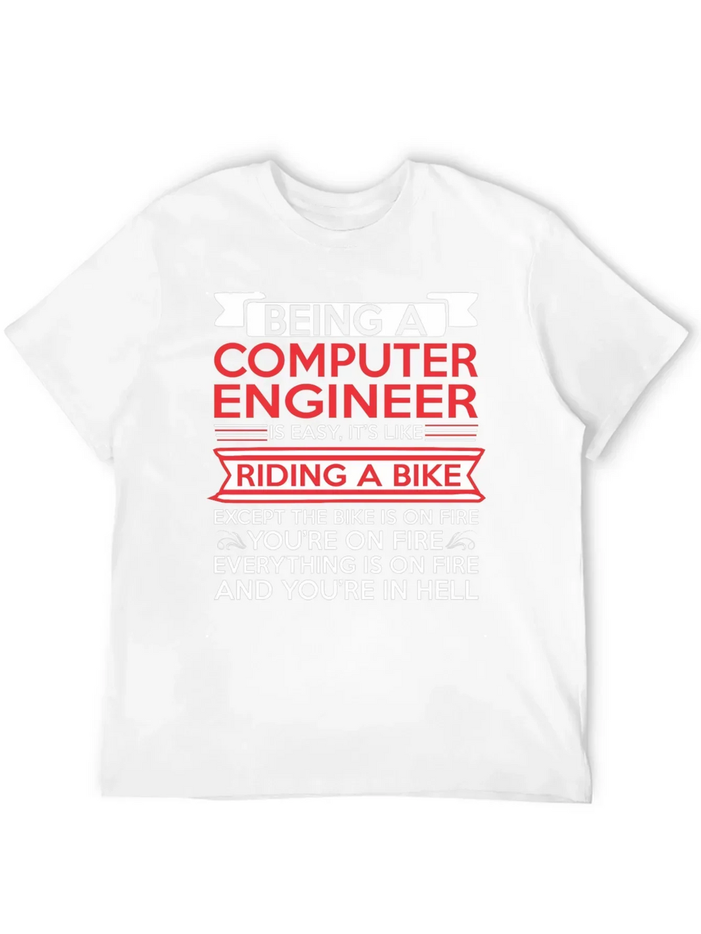 Computer Engineer Bike Fire T-Shirt