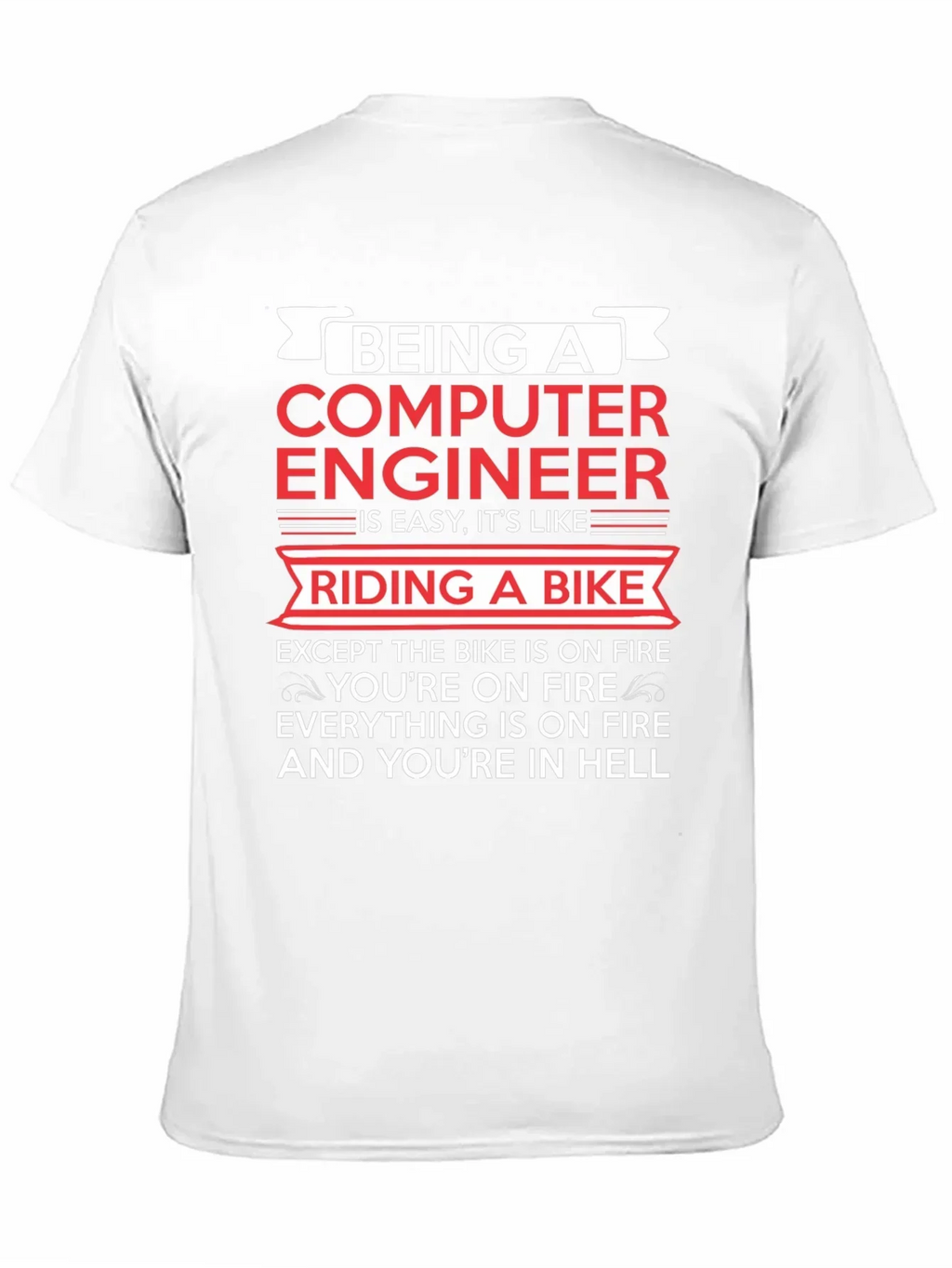 Computer Engineer Bike Fire T-Shirt