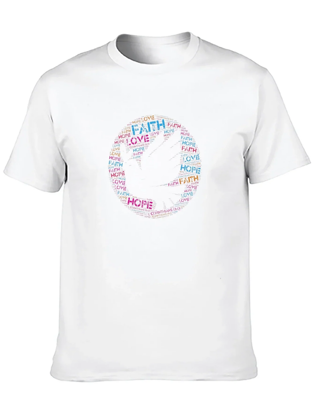 Faith Hope Love Word Art T-Shirt