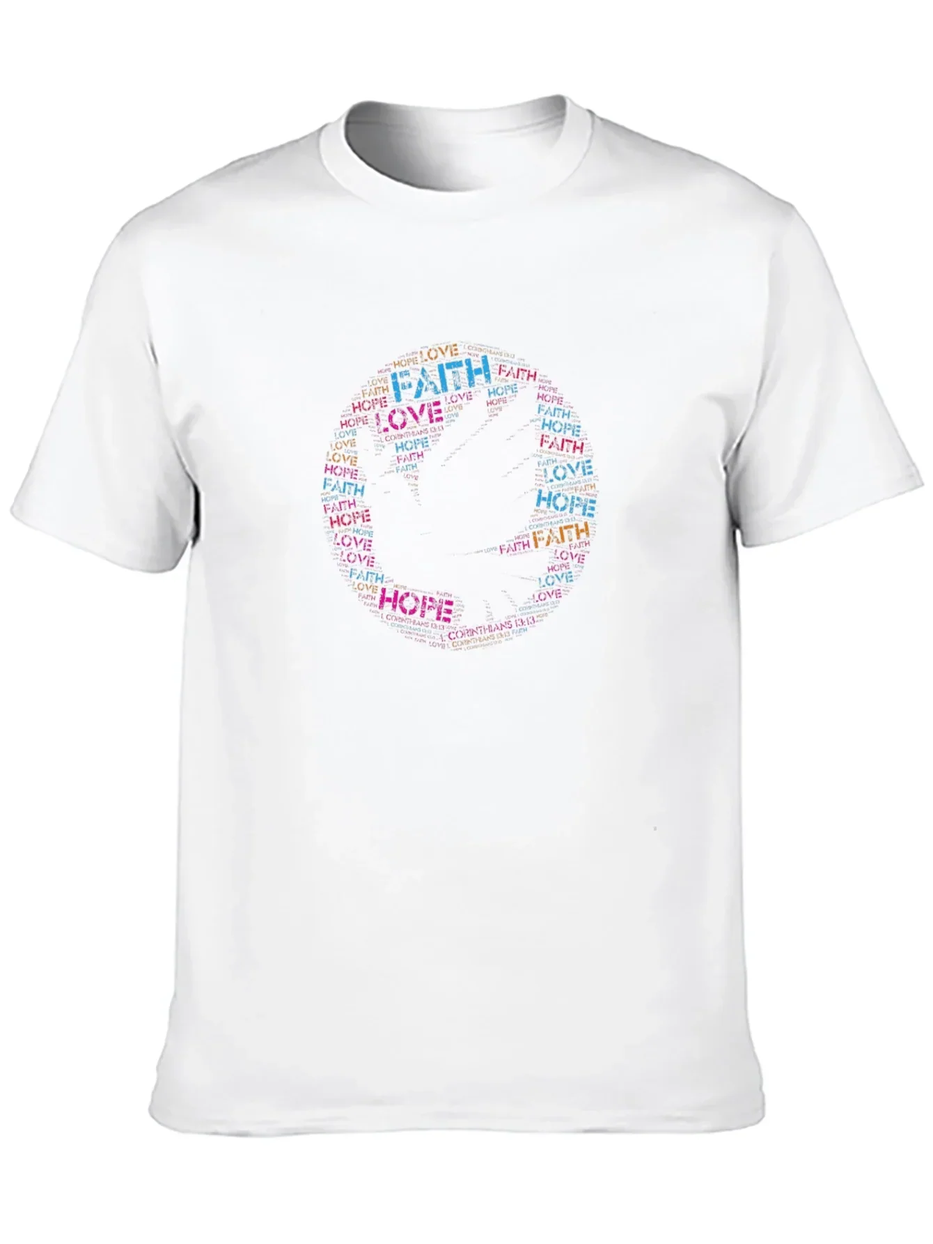 Faith Hope Love Word Art T-Shirt