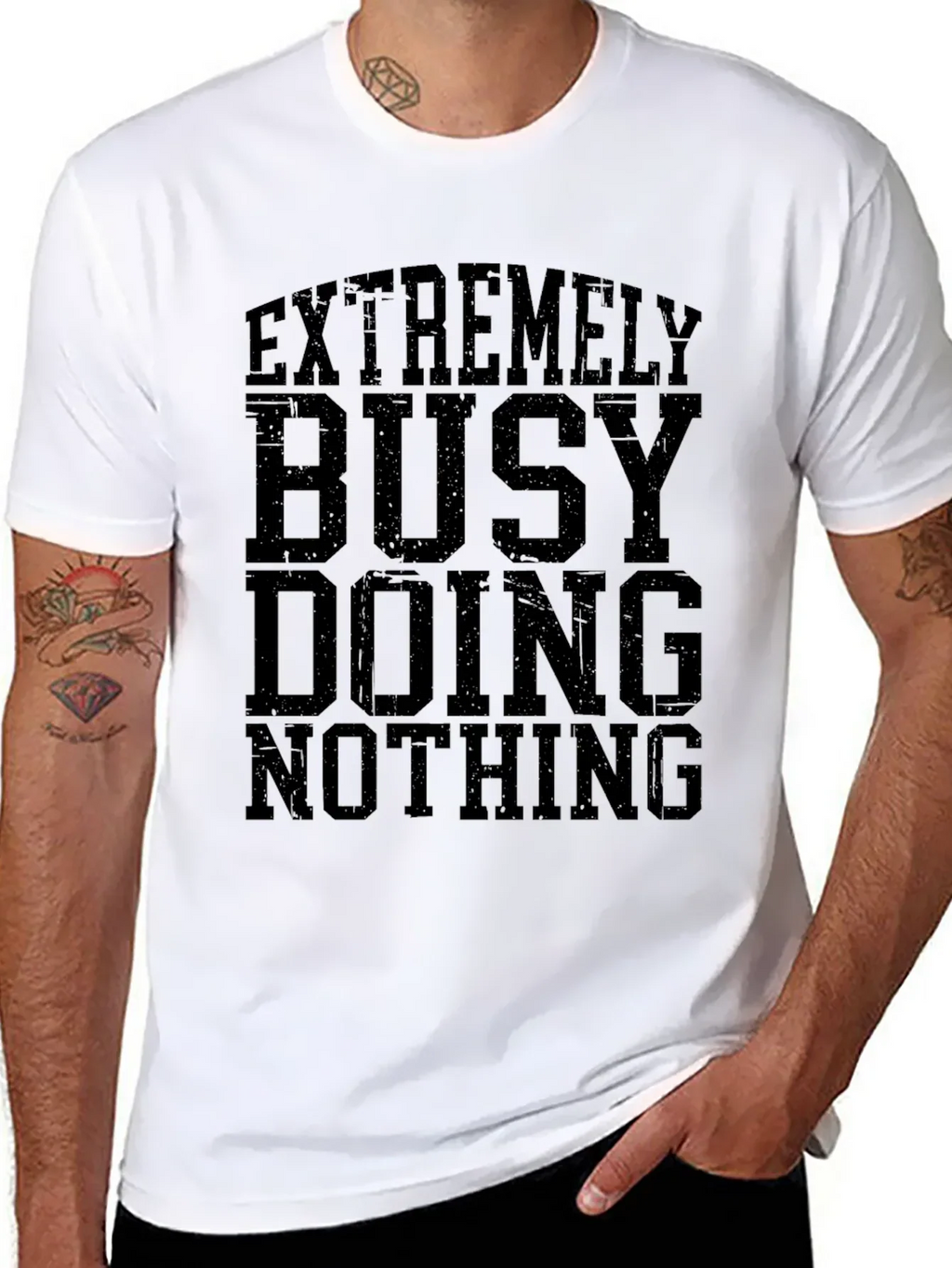 Extremely Busy Doing Nothing Graphic T-Shirt