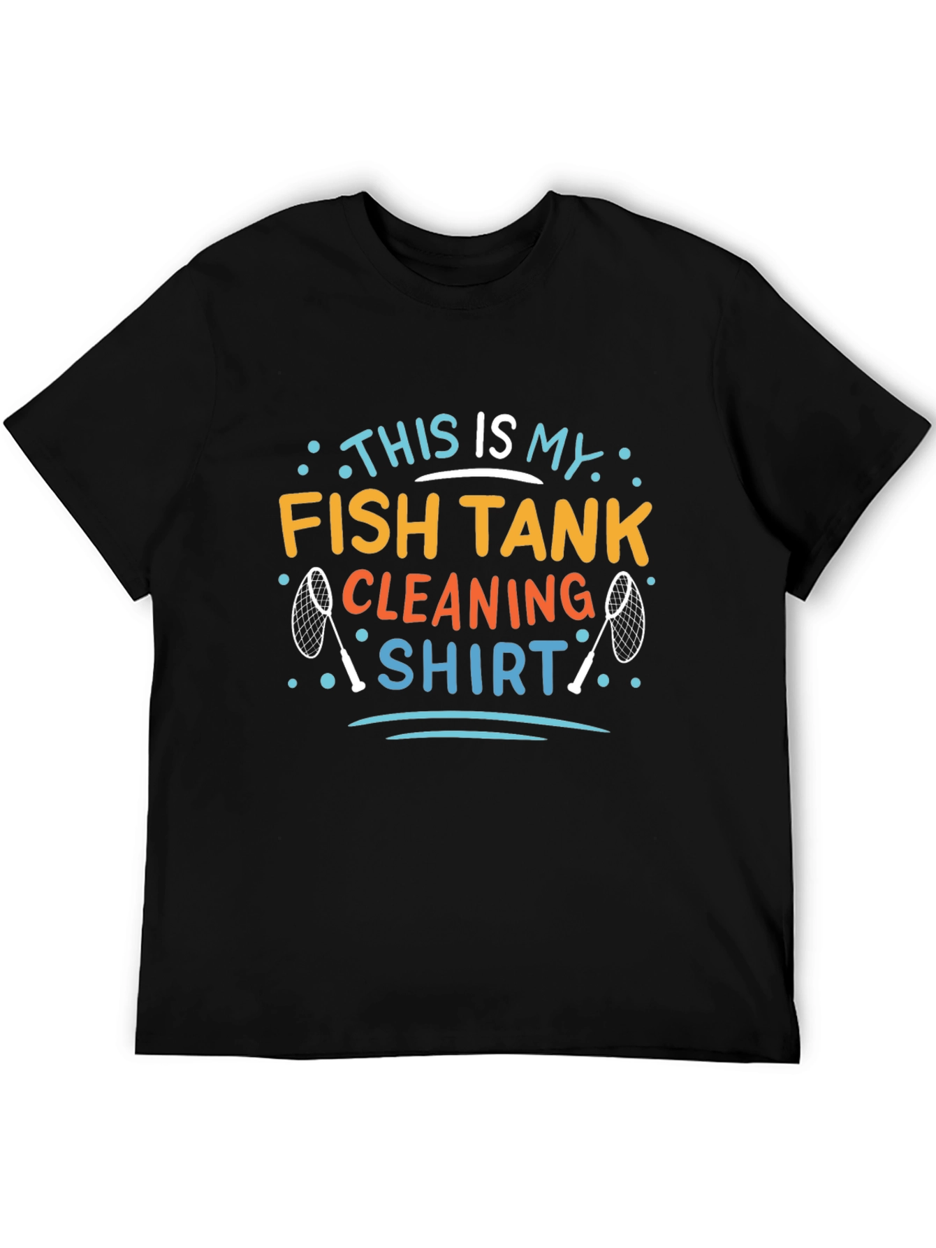 Fish Tank Cleaning Shirt - Mens Black Graphic Tee