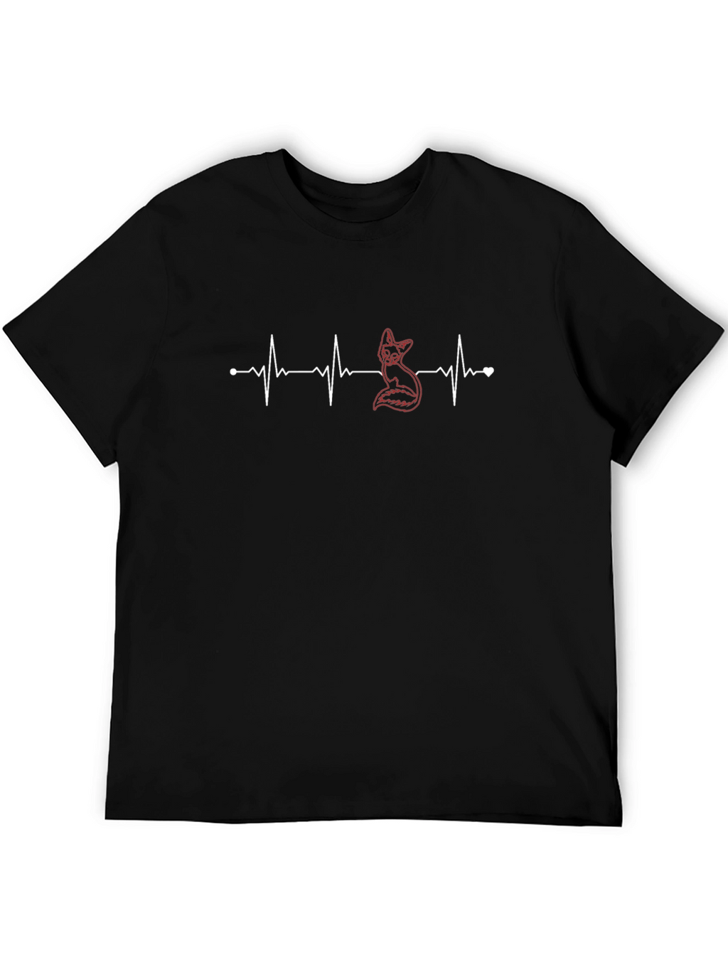 Fox Heartbeat T-Shirt - Stylish Graphic Tee