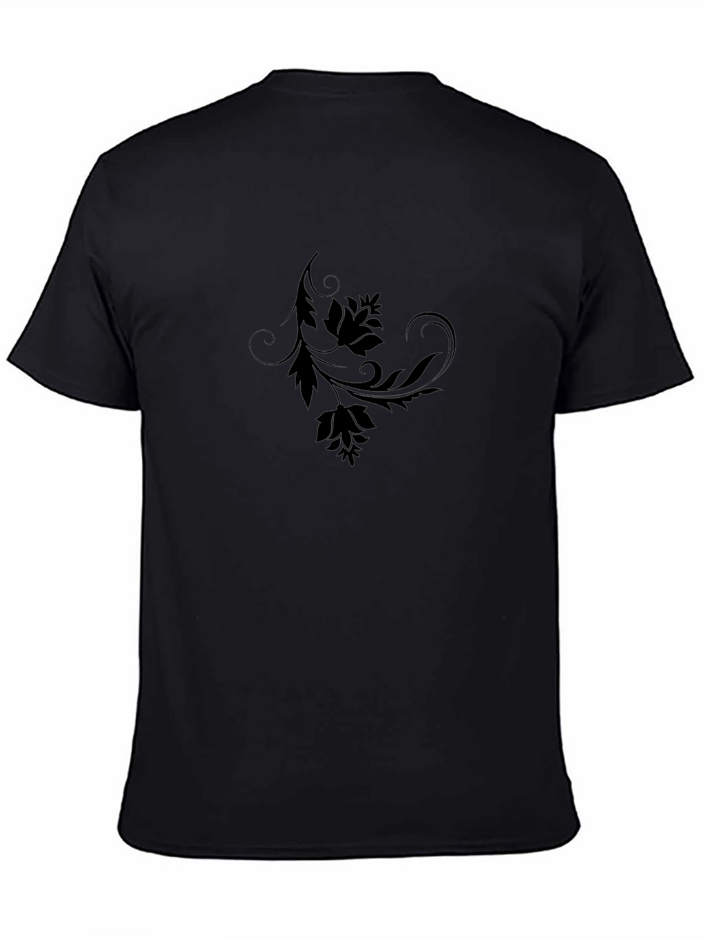 Elegant Black Floral Graphic T-Shirt