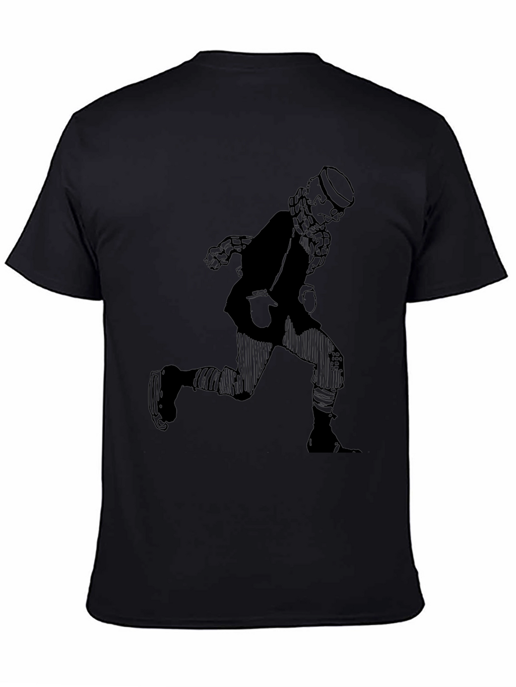 Retro Cartoon Skater T-Shirt - Black Graphic Tee