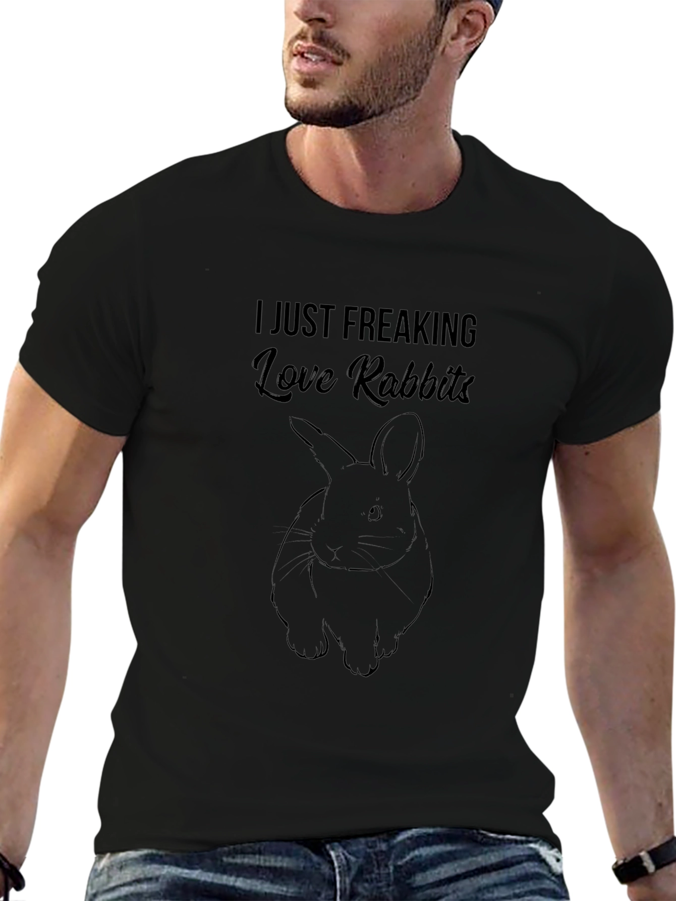 I Just Freaking Love Rabbits Graphic Tee