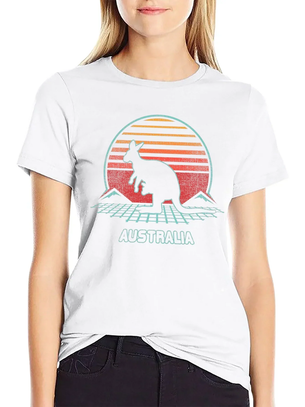 Retro Australia Kangaroo Graphic T-Shirt