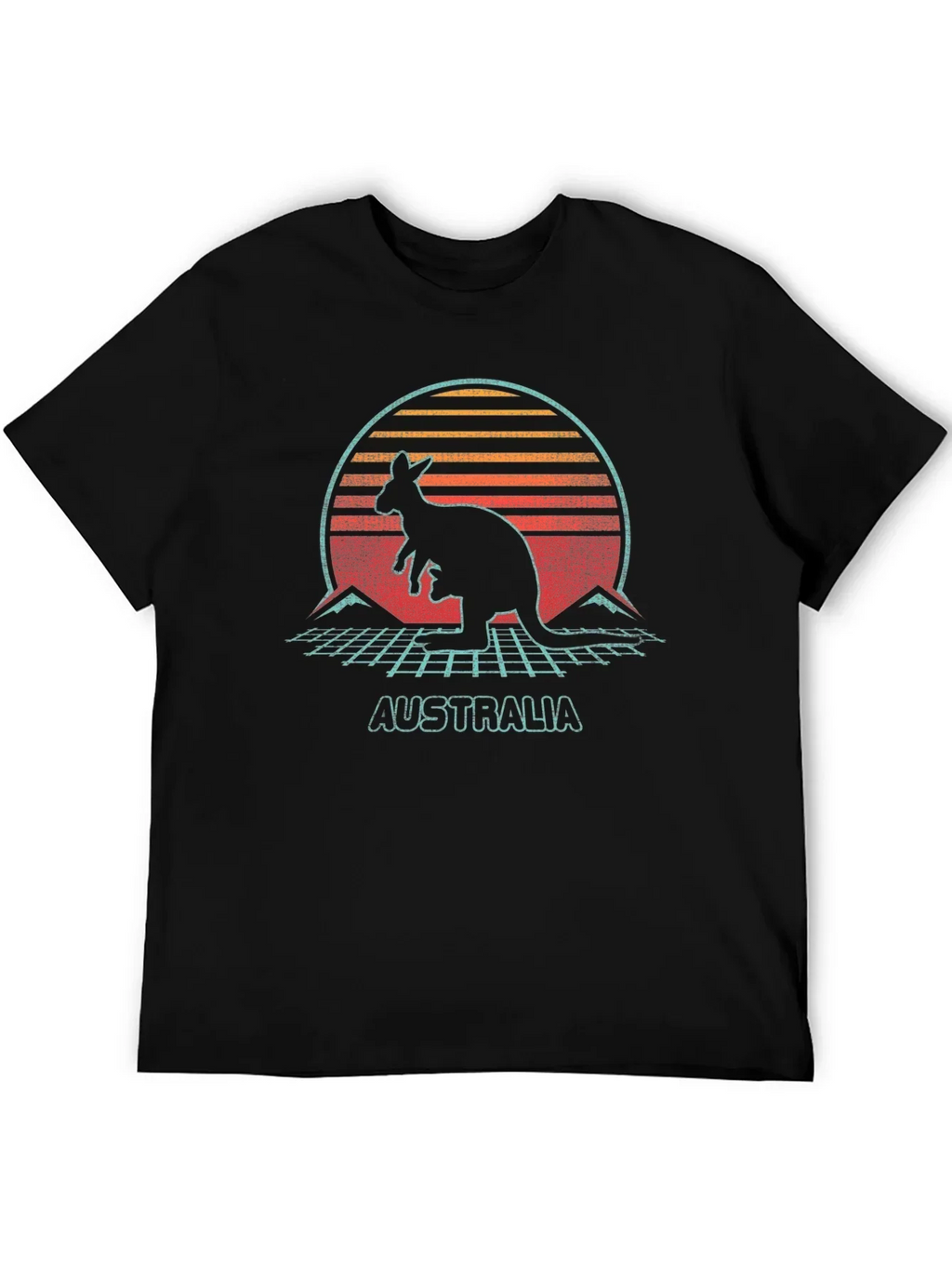 Retro Australia Kangaroo Graphic T-Shirt