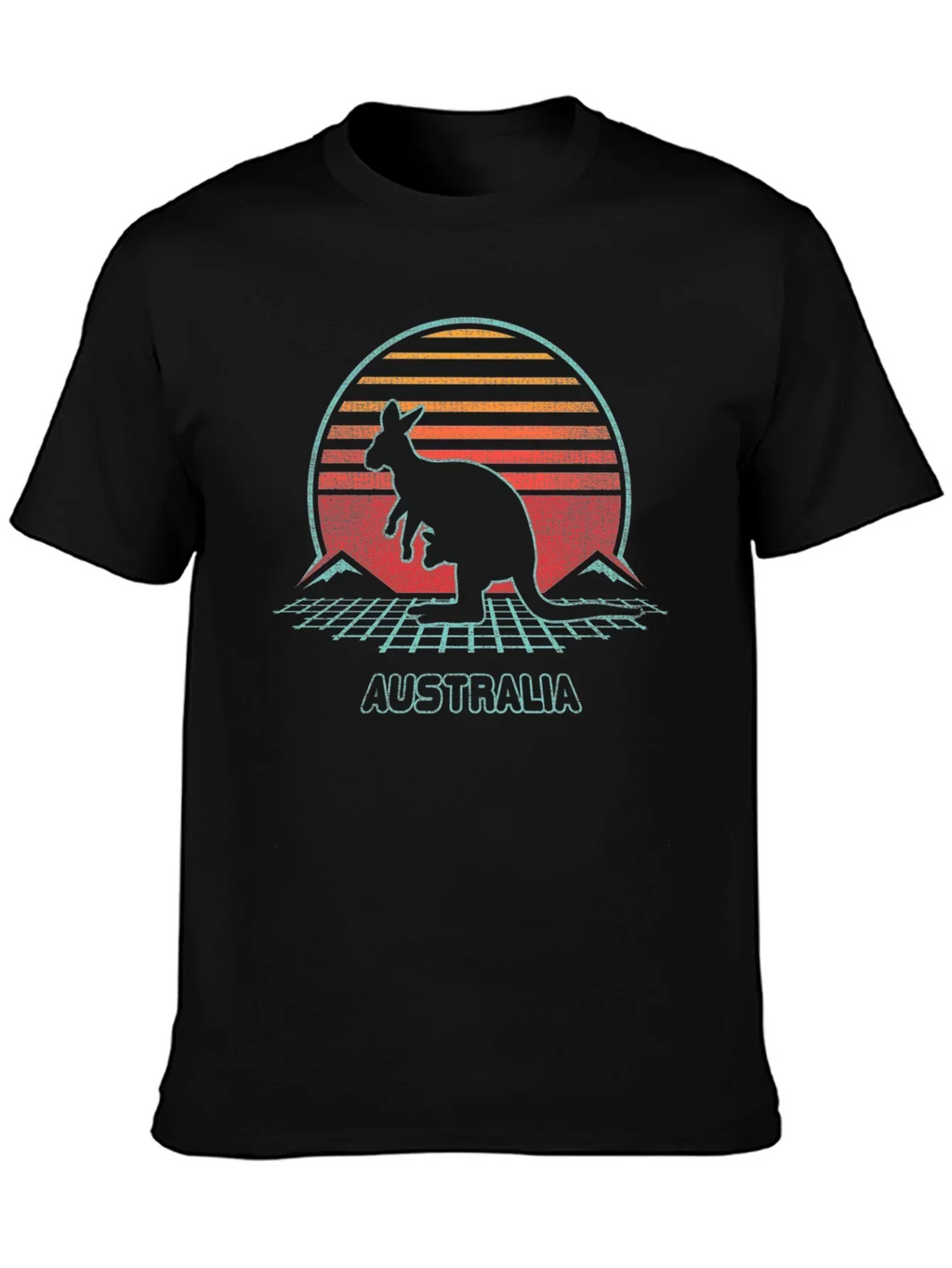 Retro Australia Kangaroo Graphic T-Shirt