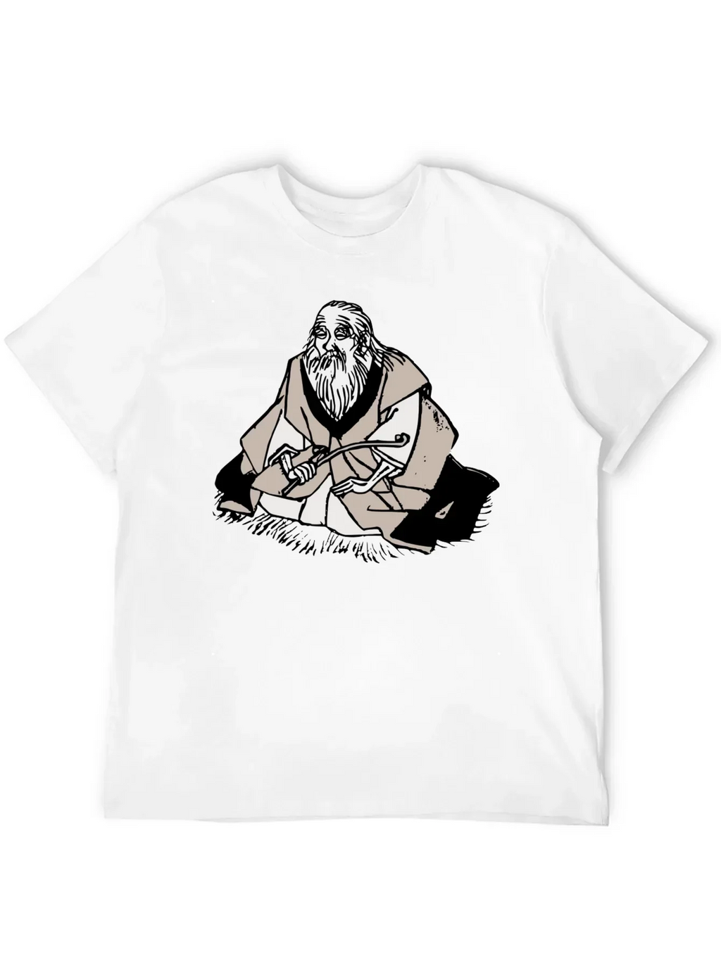Wise Old Man Graphic Tee - Unique Black T-Shirt