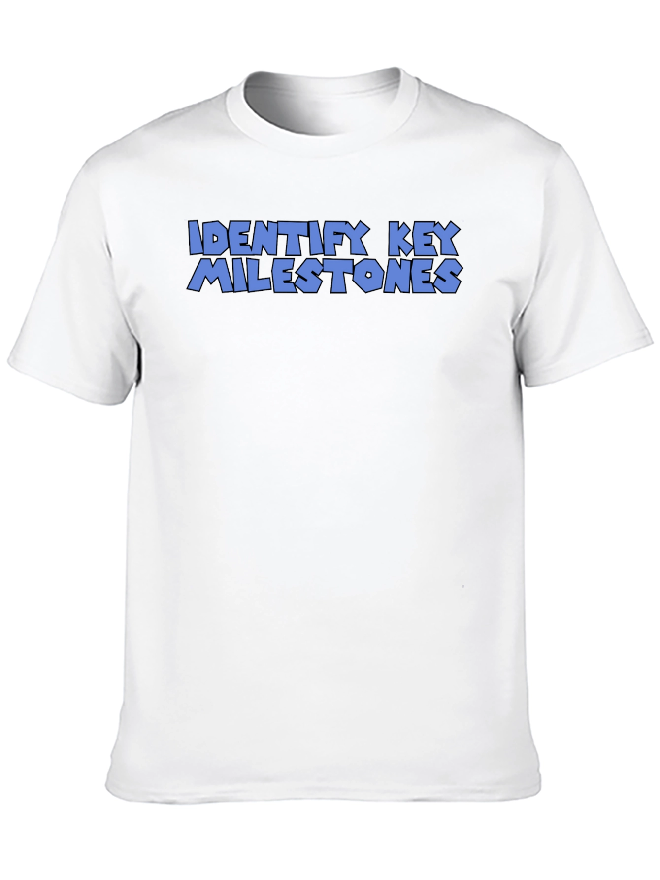 Identify Key Milestones T-Shirt - Black Graphic Tee