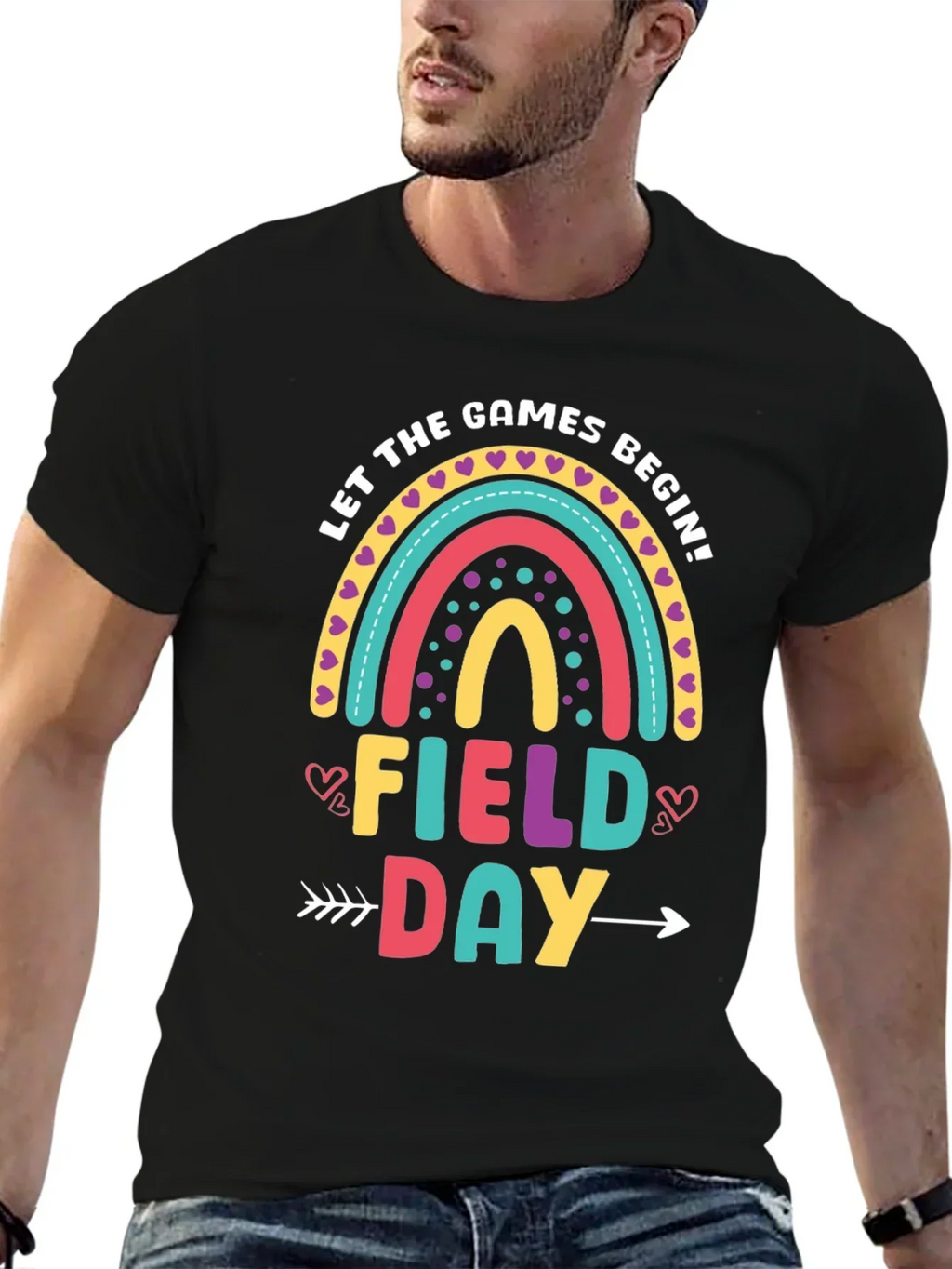 Field Day Rainbow T-Shirt - Games Begin!