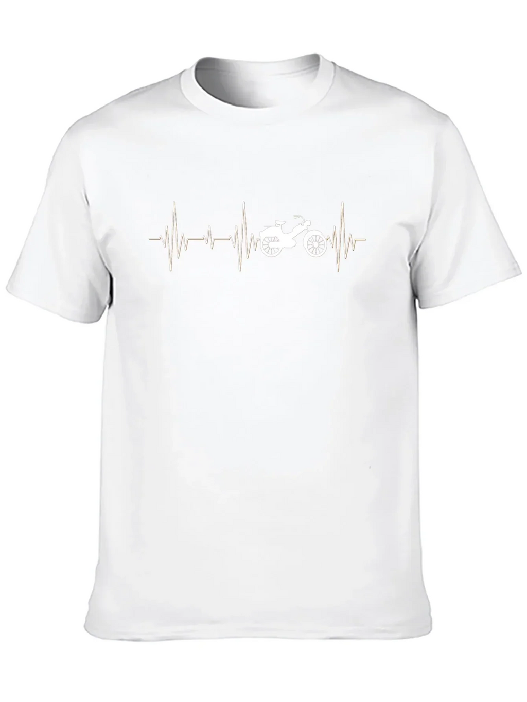 Motorcycle Heartbeat T-Shirt - Black