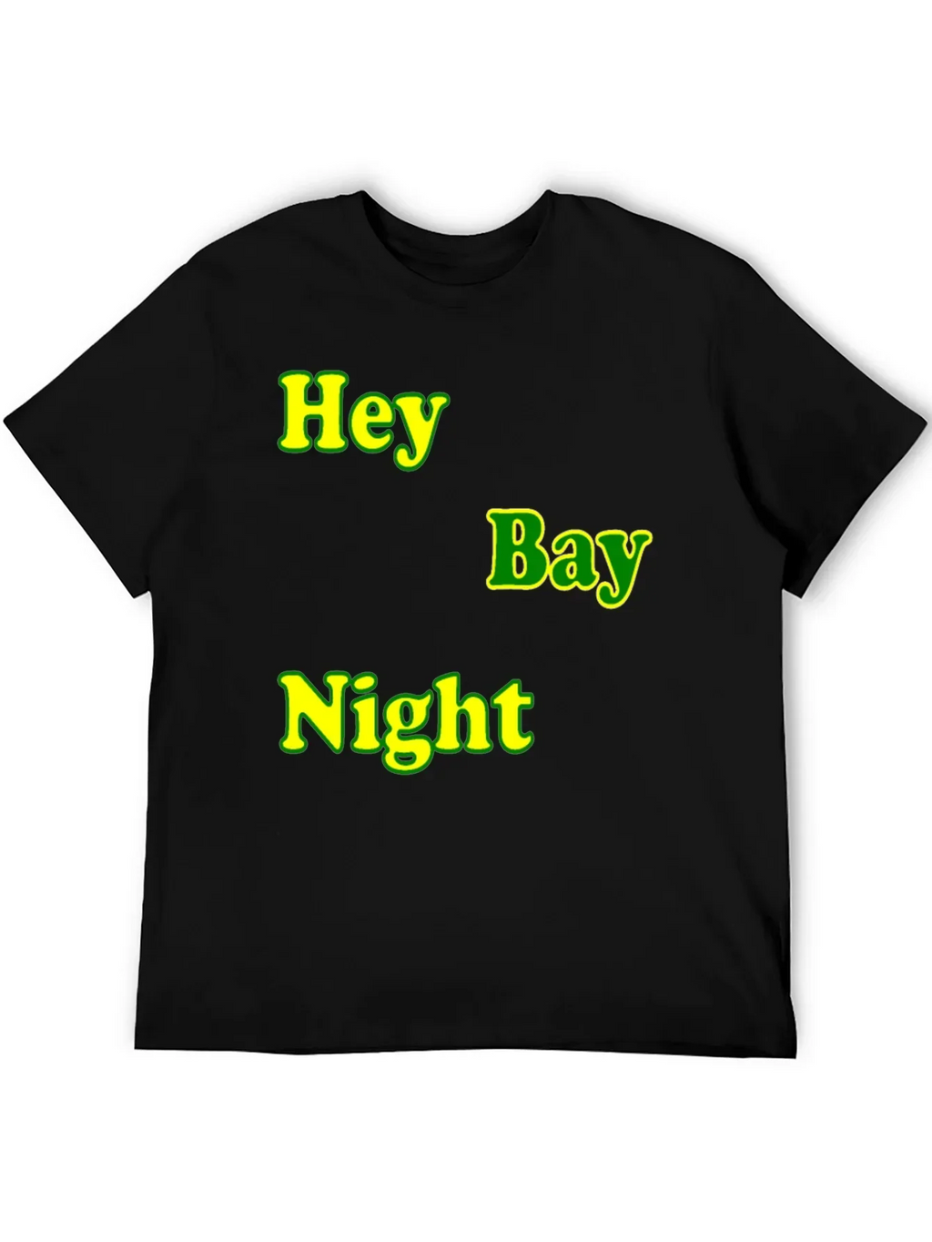Hey Bay Night T-Shirt - Black Graphic Tee
