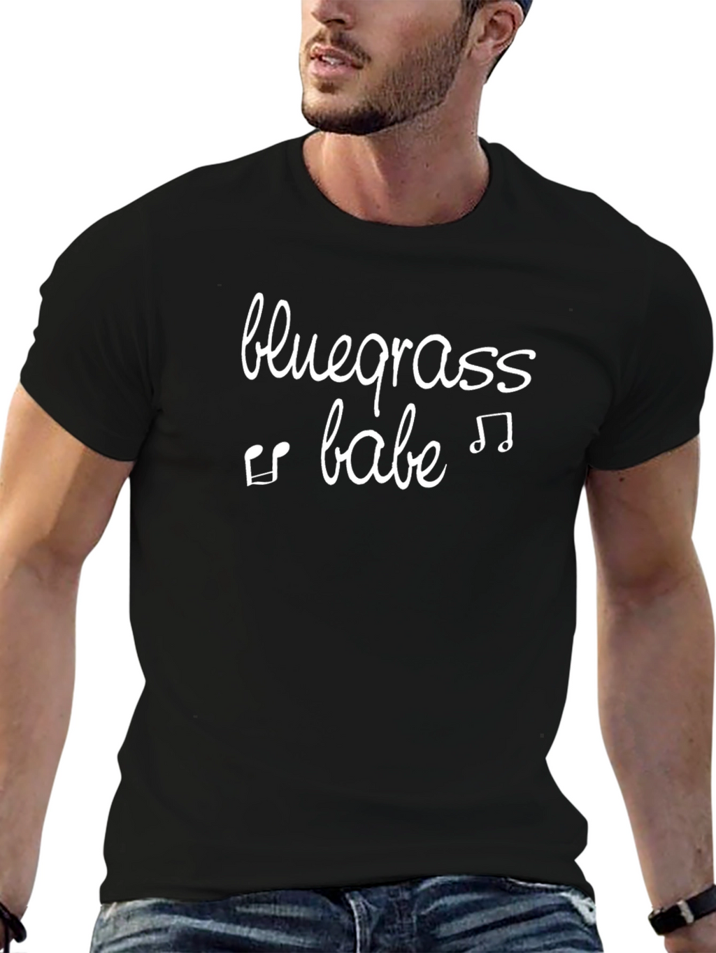Bluegrass Babe Graphic Tee - Black Cotton T-Shirt
