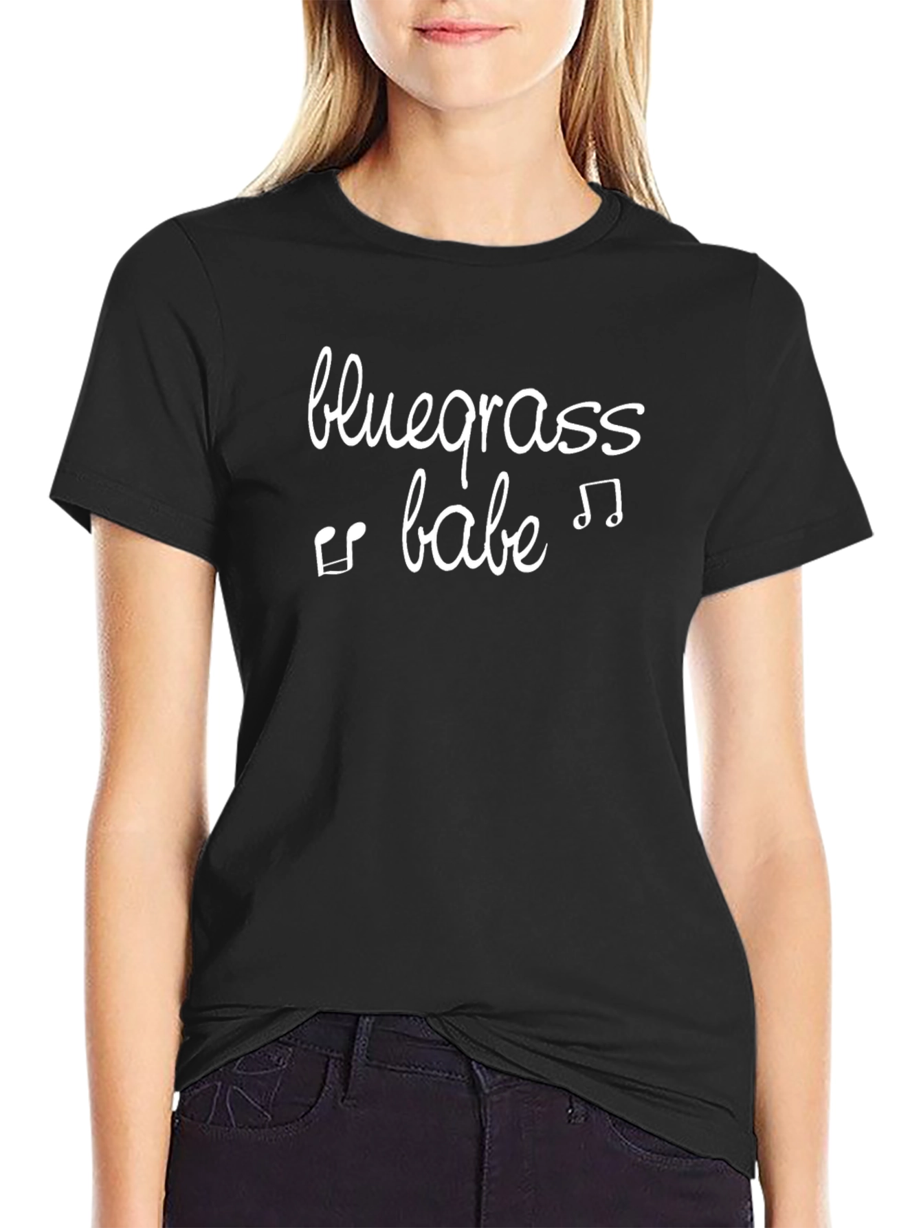 Bluegrass Babe Graphic Tee - Black Cotton T-Shirt