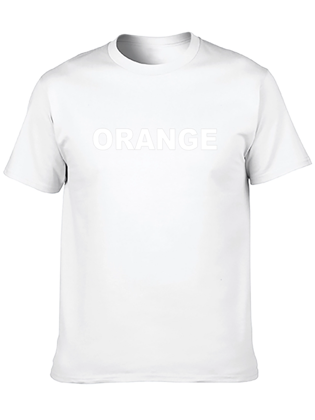 Black T-Shirt with ORANGE Text