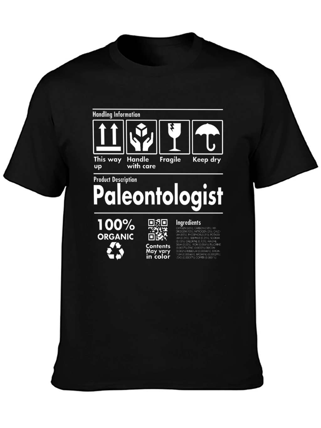 Paleontologist 100% Organic T-Shirt