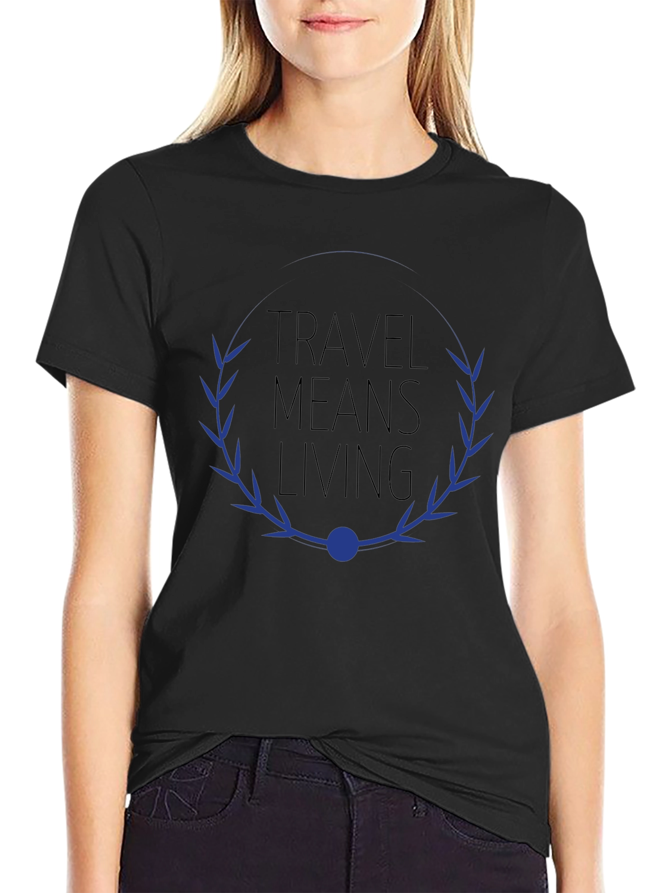 Travel Means Living Graphic Tee - Black