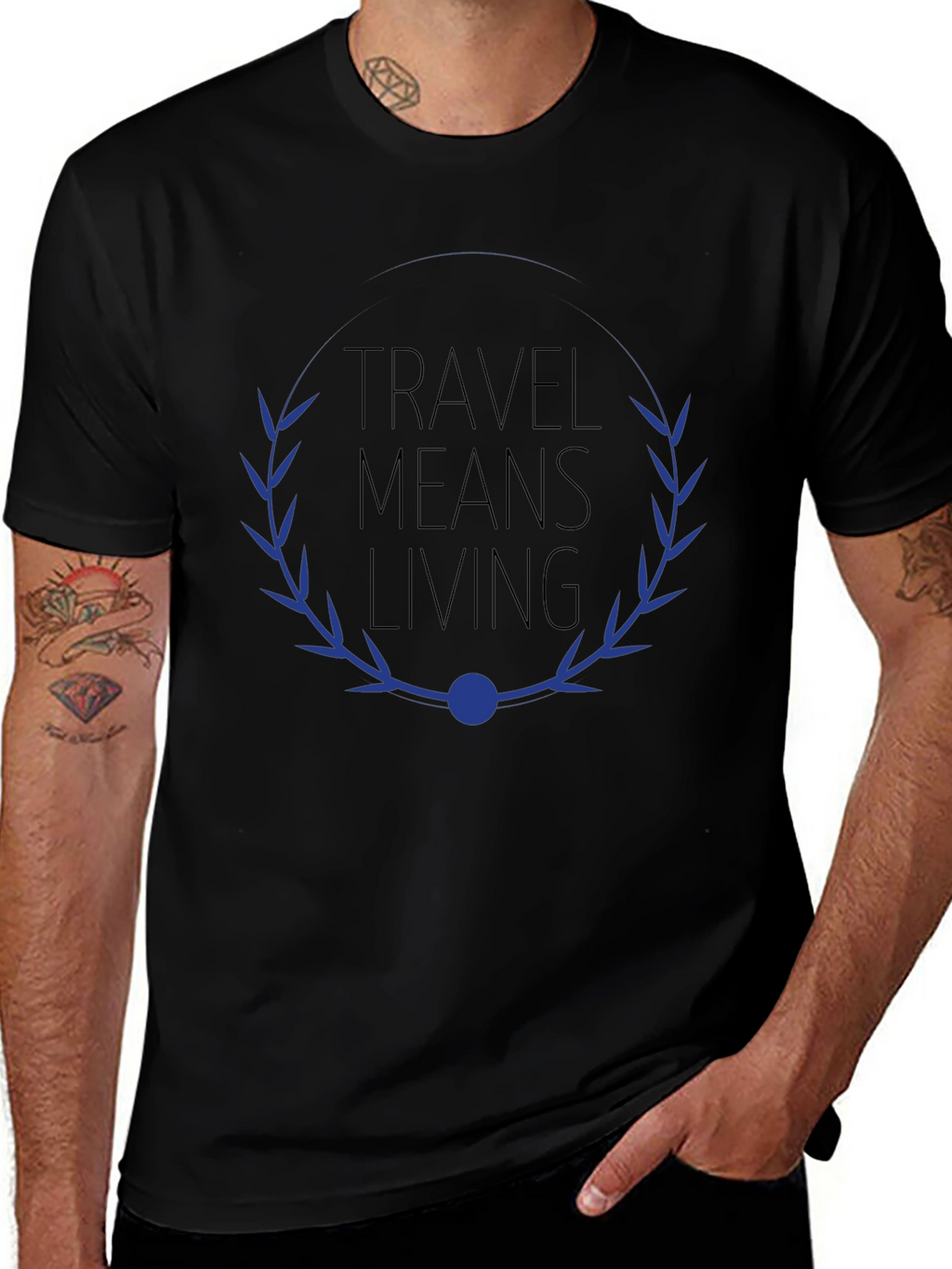 Travel Means Living Graphic Tee - Black