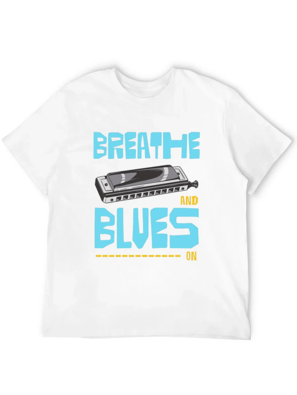 Breathe Blues Harmonica T-Shirt - Musical Tee