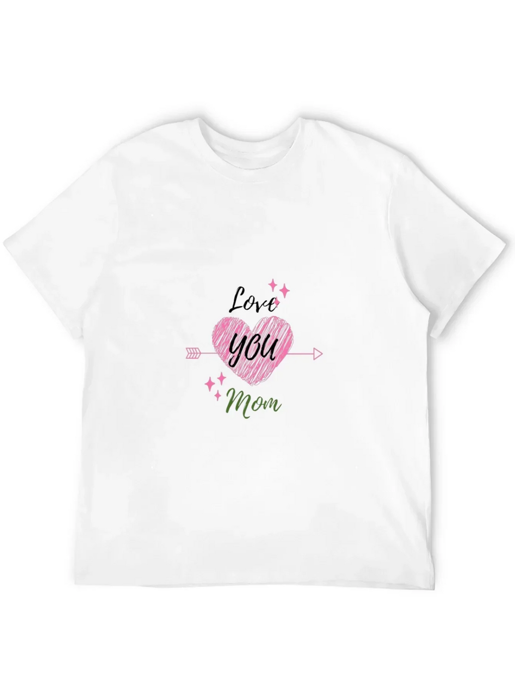 Love You Mom Black T-Shirt Cute Mothers Day Gift