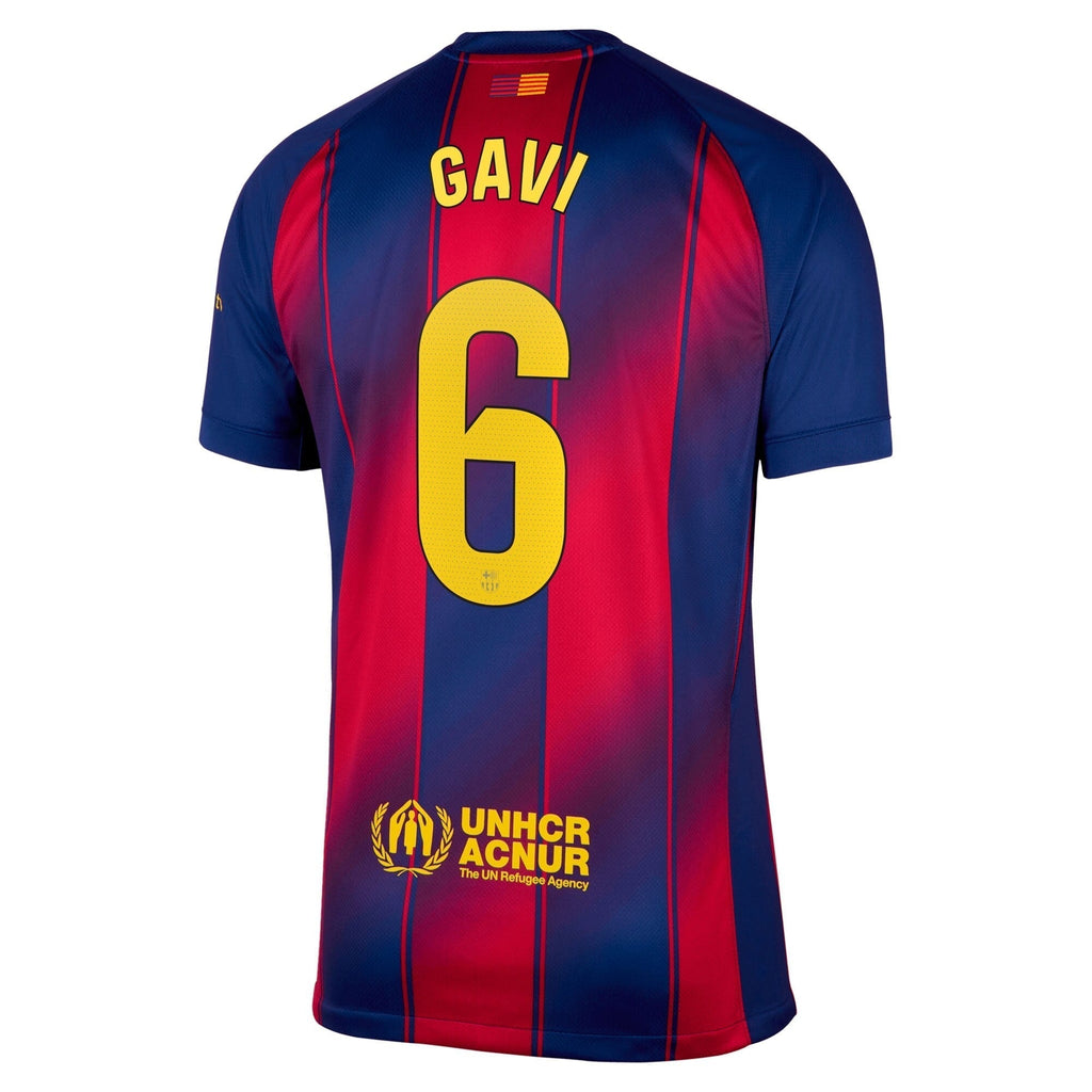 Gavi 6 Barcelona 2025/26 Home Soccer Shirt - Navy
