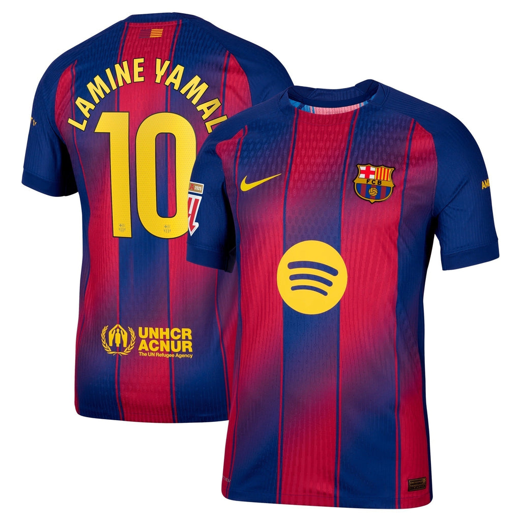 Lamine Yamal 10 Barcelona 2025/26 Home Player Soccer Shirt - Blue