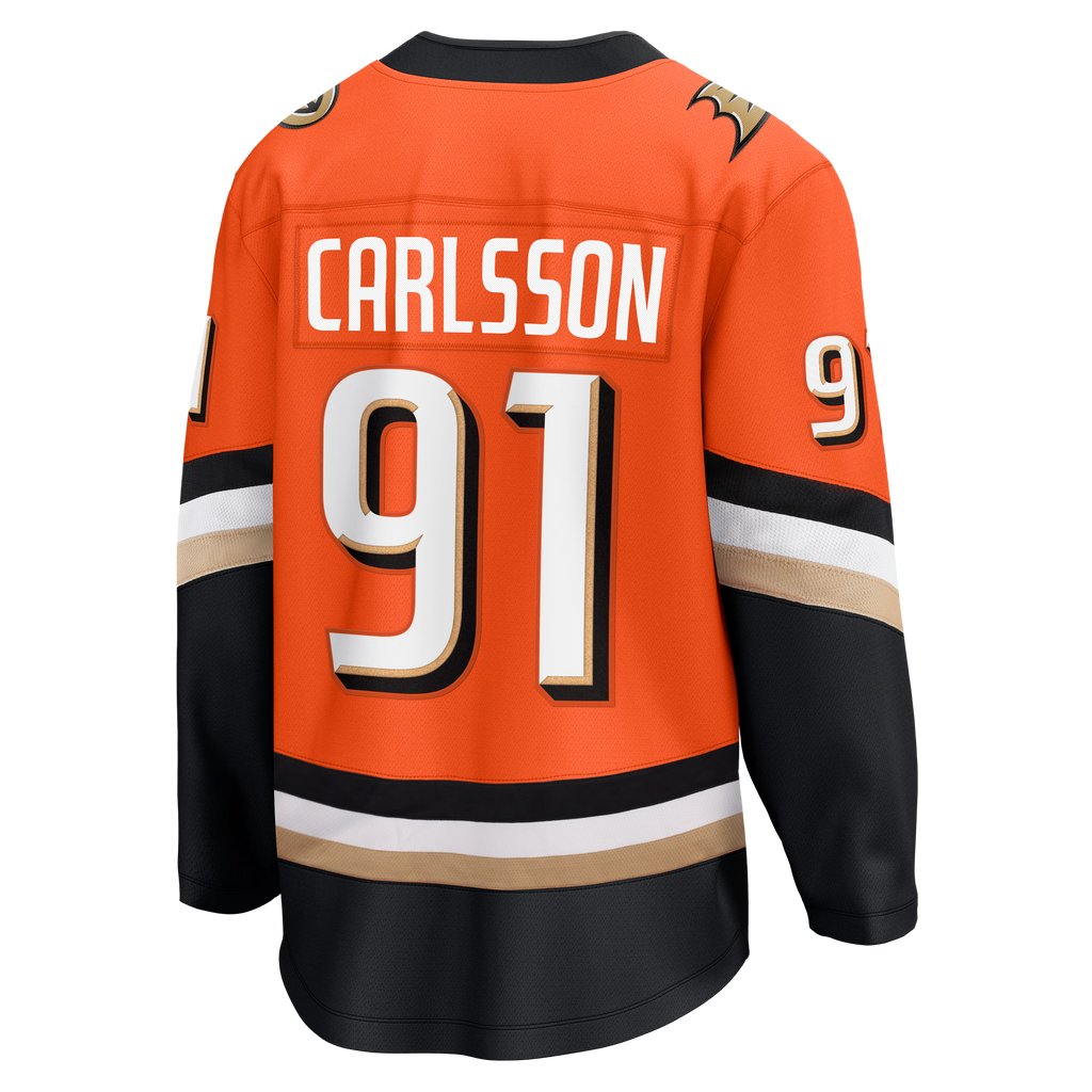 Leo Carlsson Anaheim Ducks Fanatics Home Breakaway Jersey – Orange