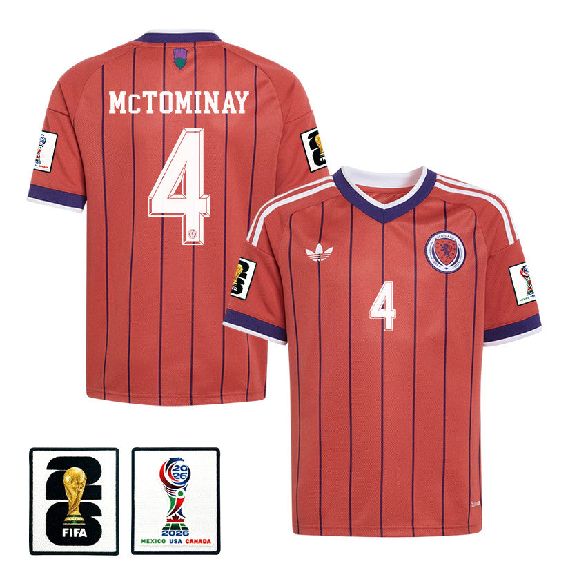Scott McTominay 4 Youth Scotland National Team 2026 Away Soccer Jersey - Red